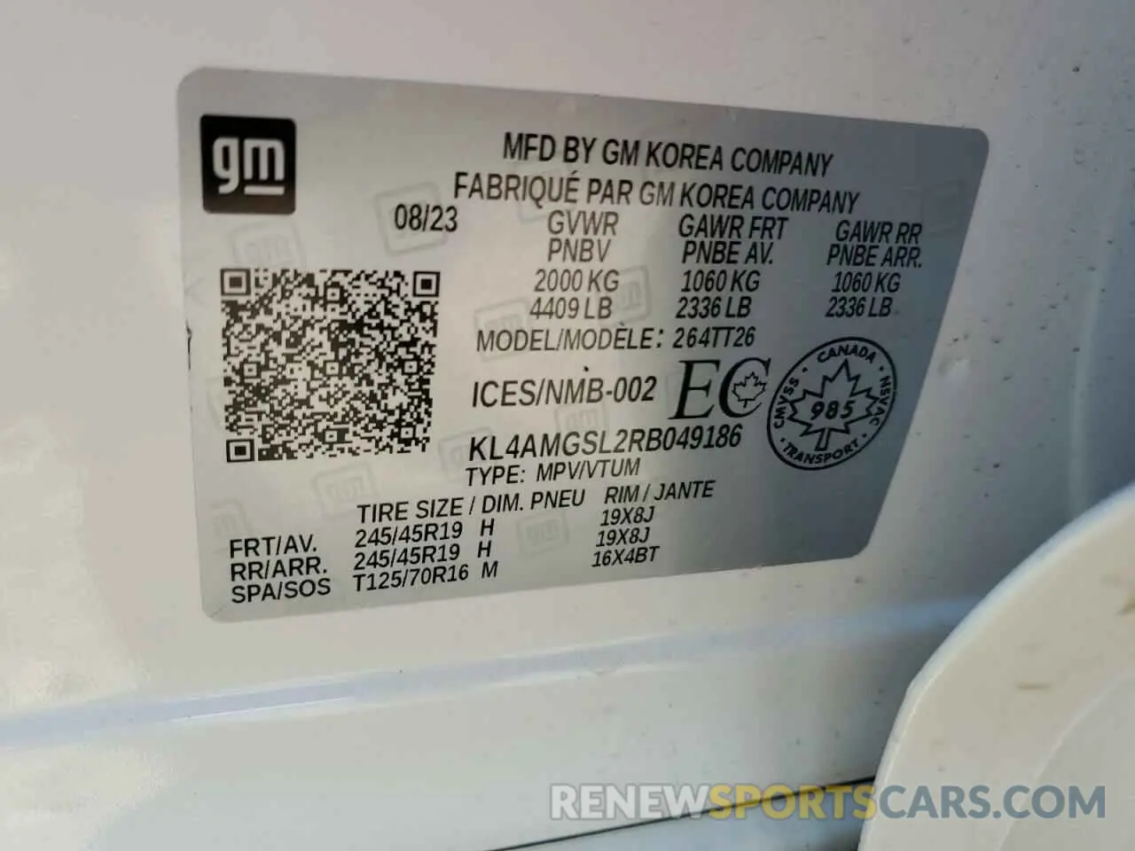 14 Photograph of a damaged car KL4AMGSL2RB049186 BUICK ENCORE 2024