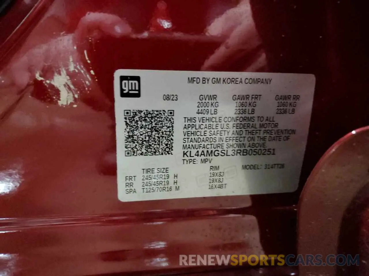 14 Photograph of a damaged car KL4AMGSL3RB050251 BUICK ENCORE 2024
