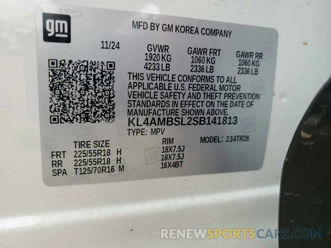 13 Photograph of a damaged car KL4AMBSL2SB141813 BUICK ENCORE 2025