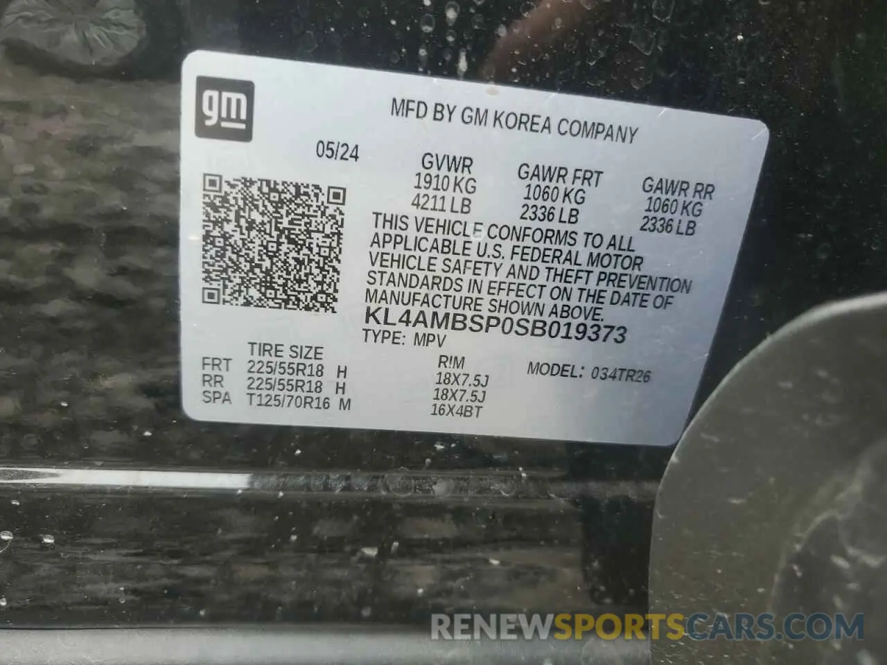 12 Photograph of a damaged car KL4AMBSP0SB019373 BUICK ENCORE 2025
