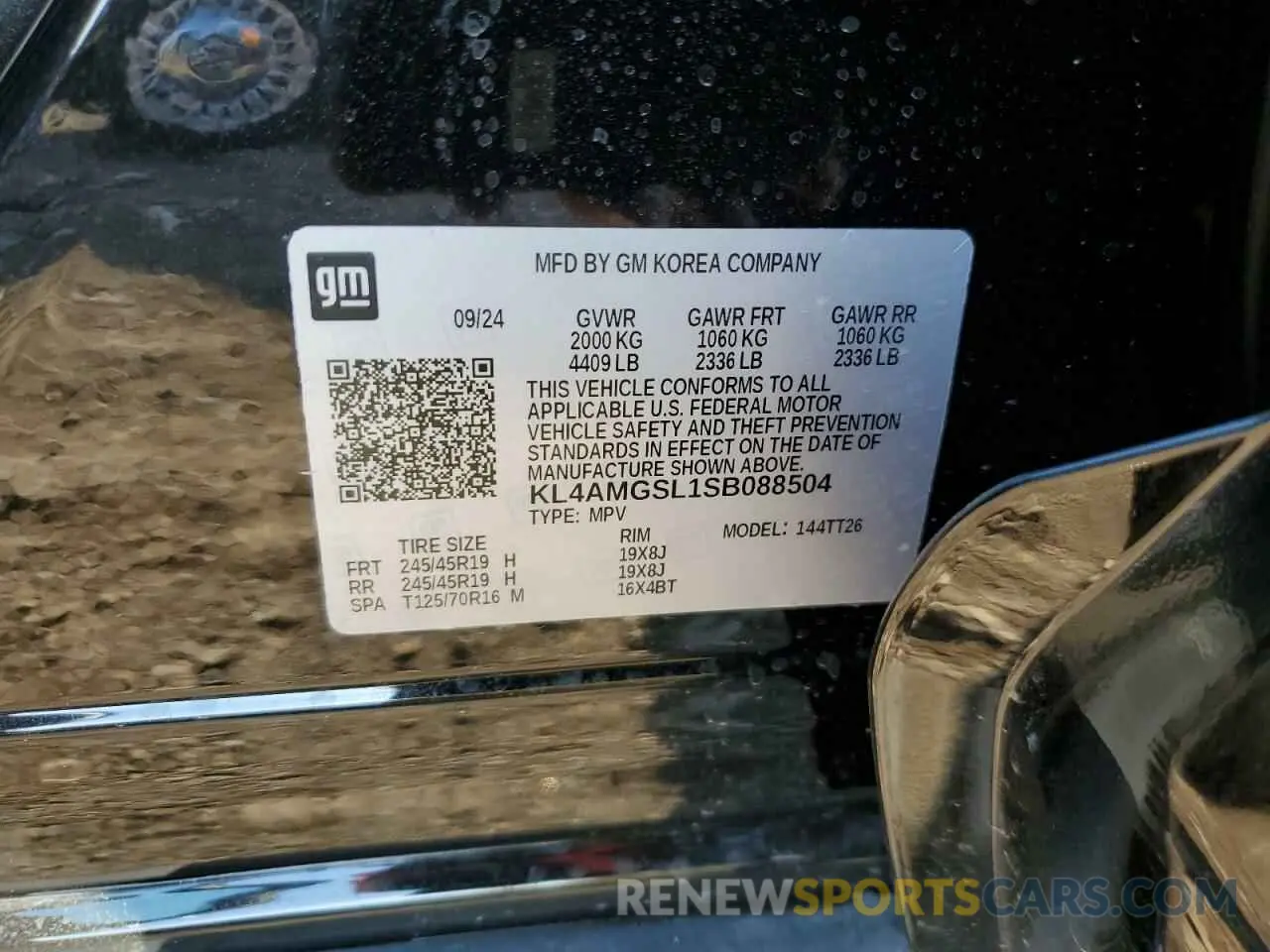 14 Photograph of a damaged car KL4AMGSL1SB088504 BUICK ENCORE 2025