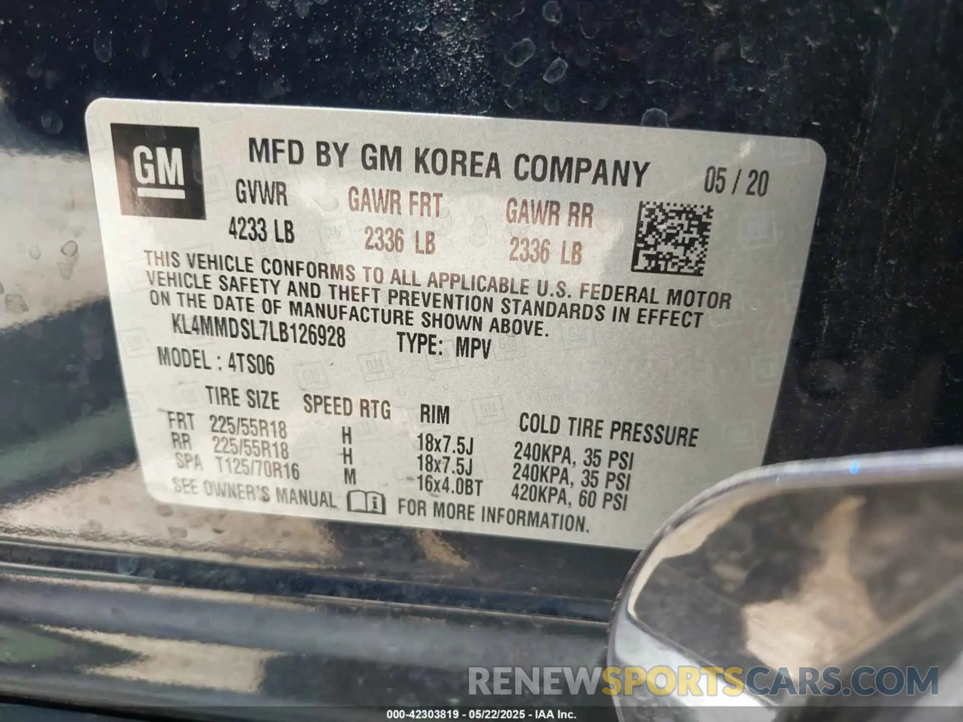 9 Photograph of a damaged car KL4MMDSL7LB126928 BUICK ENCORE GX 2020