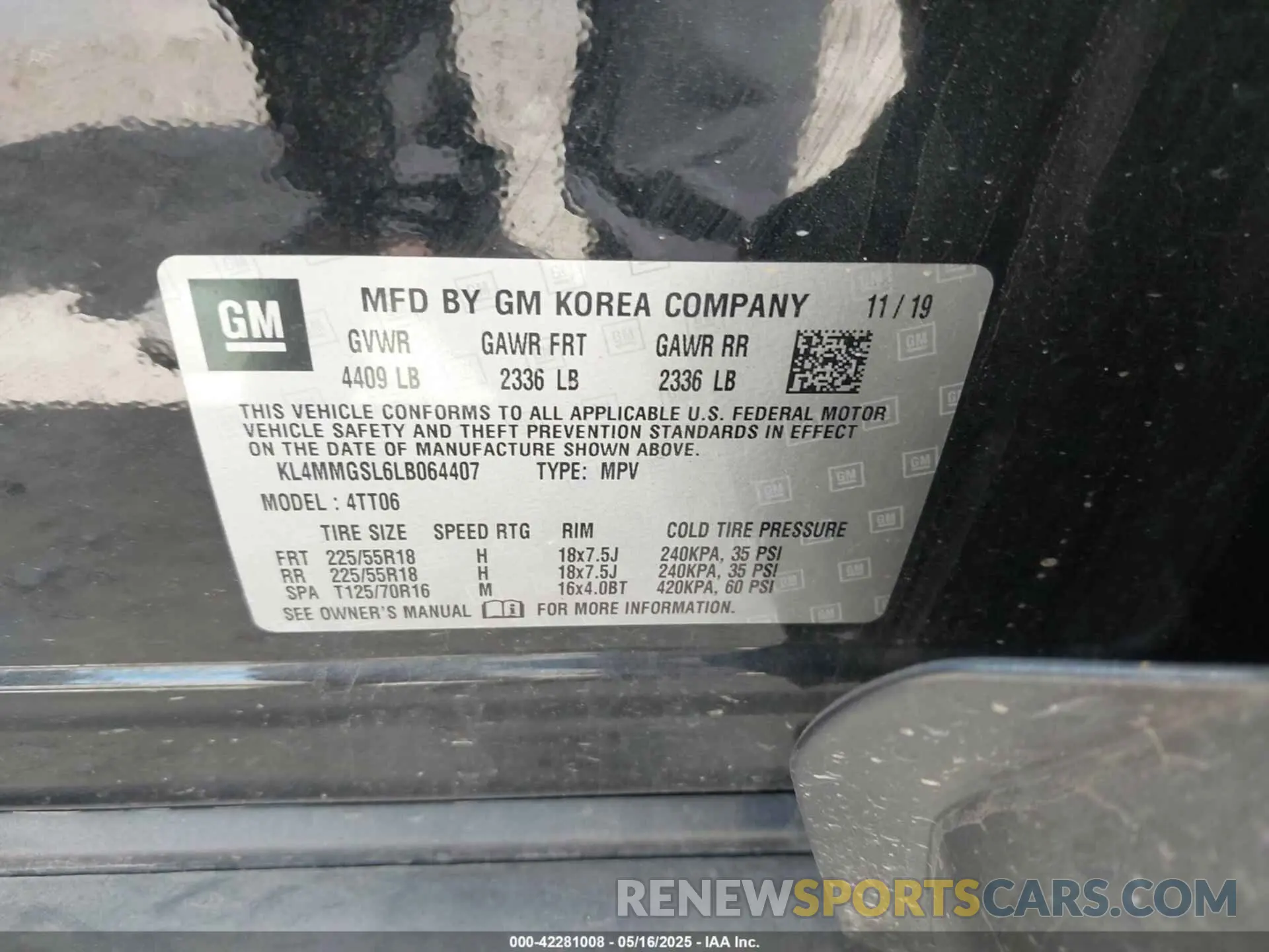 9 Photograph of a damaged car KL4MMGSL6LB064407 BUICK ENCORE GX 2020