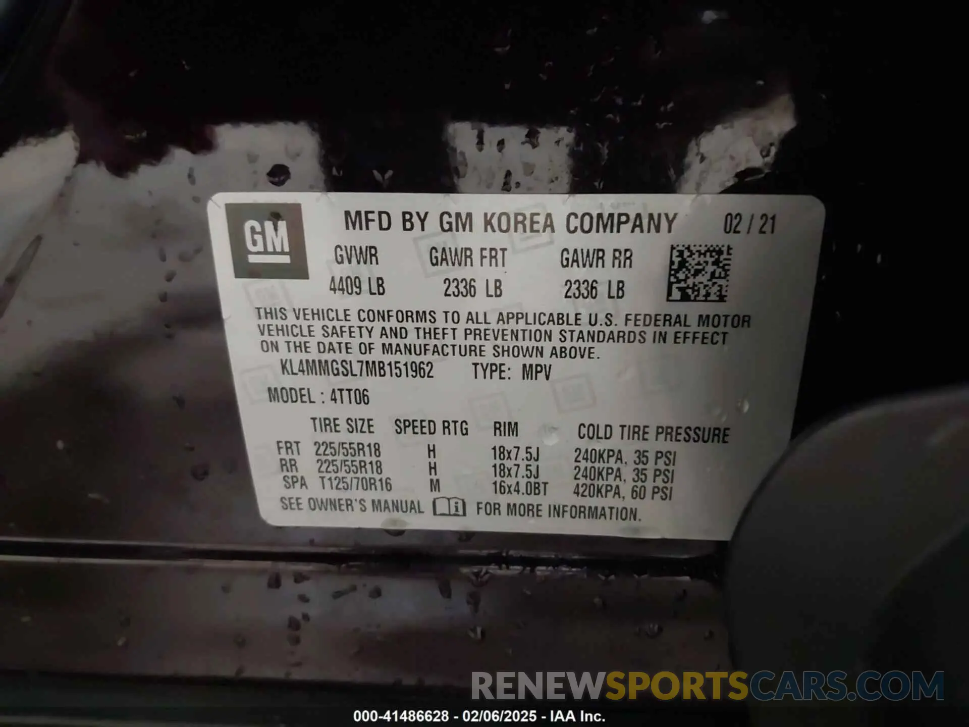9 Photograph of a damaged car KL4MMGSL7MB151962 BUICK ENCORE GX 2021