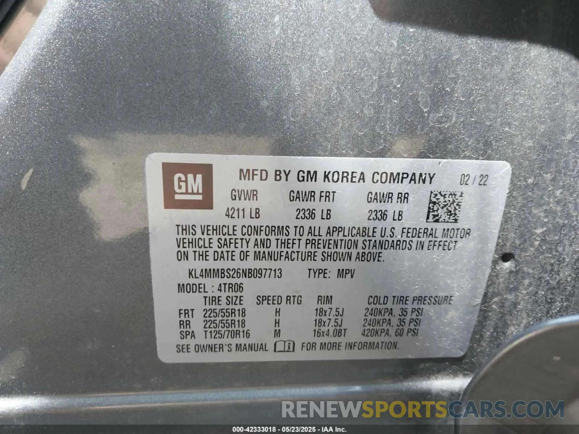 9 Photograph of a damaged car KL4MMBS26NB097713 BUICK ENCORE GX 2022
