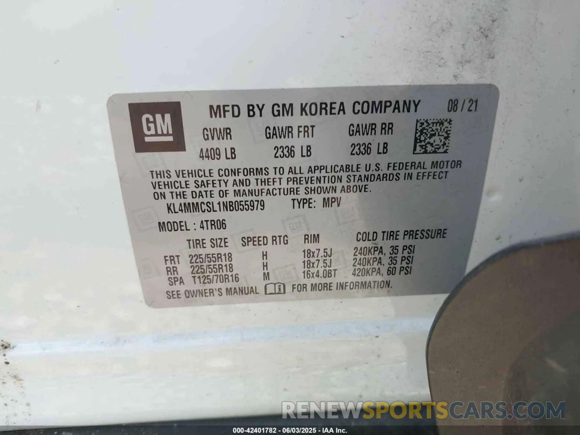 9 Photograph of a damaged car KL4MMCSL1NB055979 BUICK ENCORE GX 2022