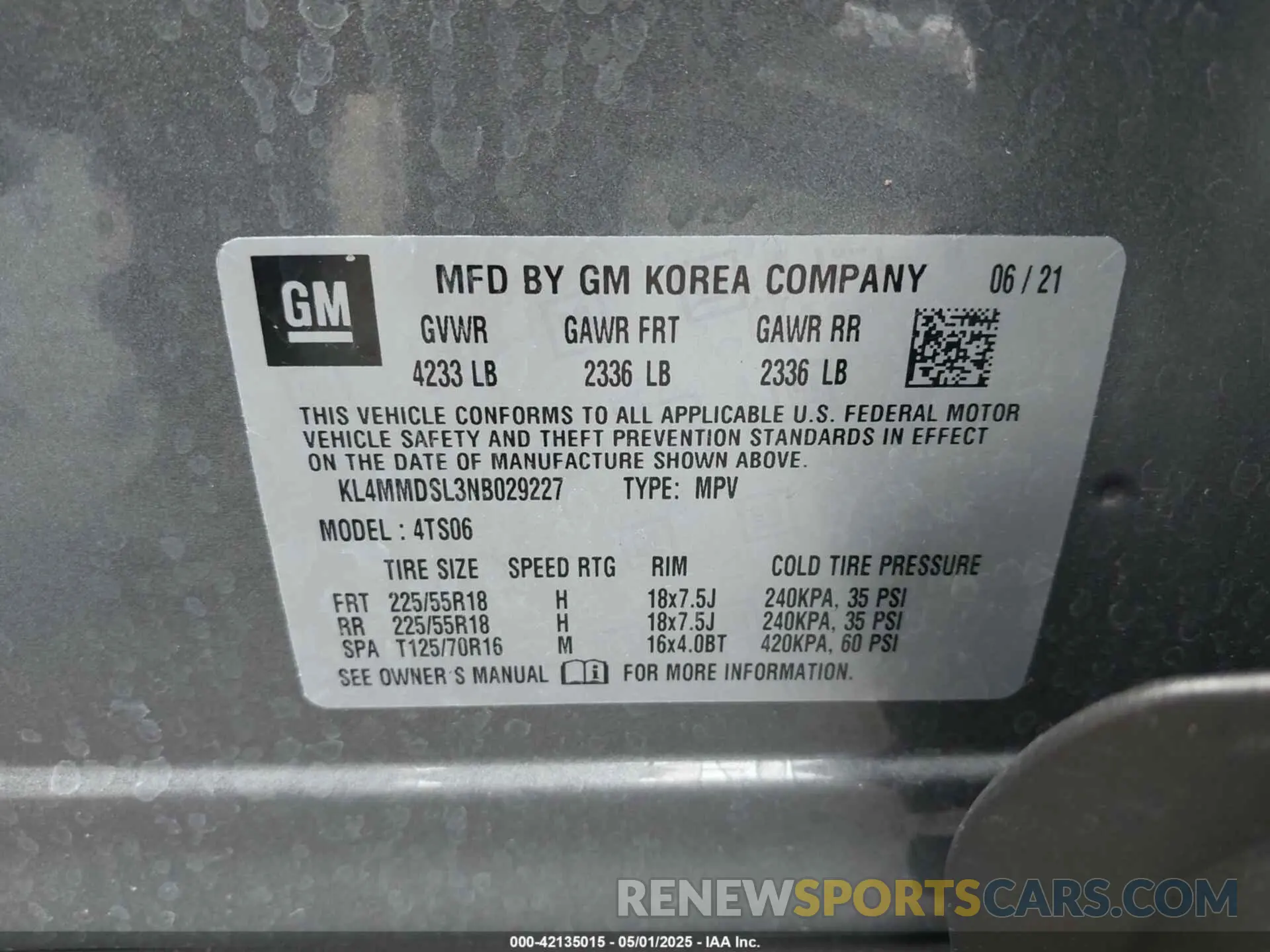 9 Photograph of a damaged car KL4MMDSL3NB029227 BUICK ENCORE GX 2022