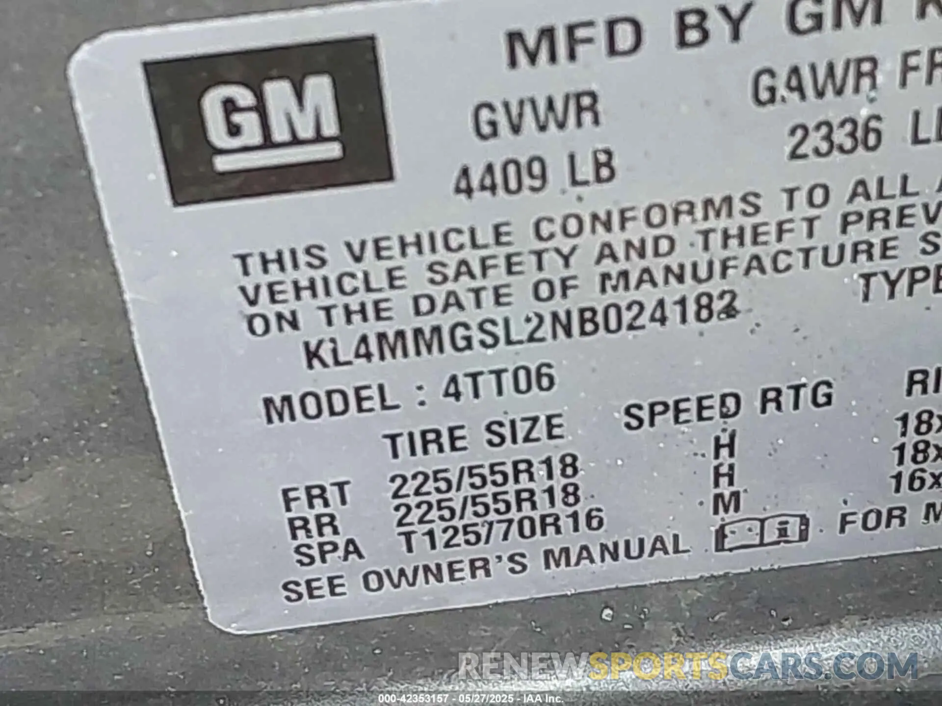 9 Photograph of a damaged car KL4MMGSL2NB024182 BUICK ENCORE GX 2022