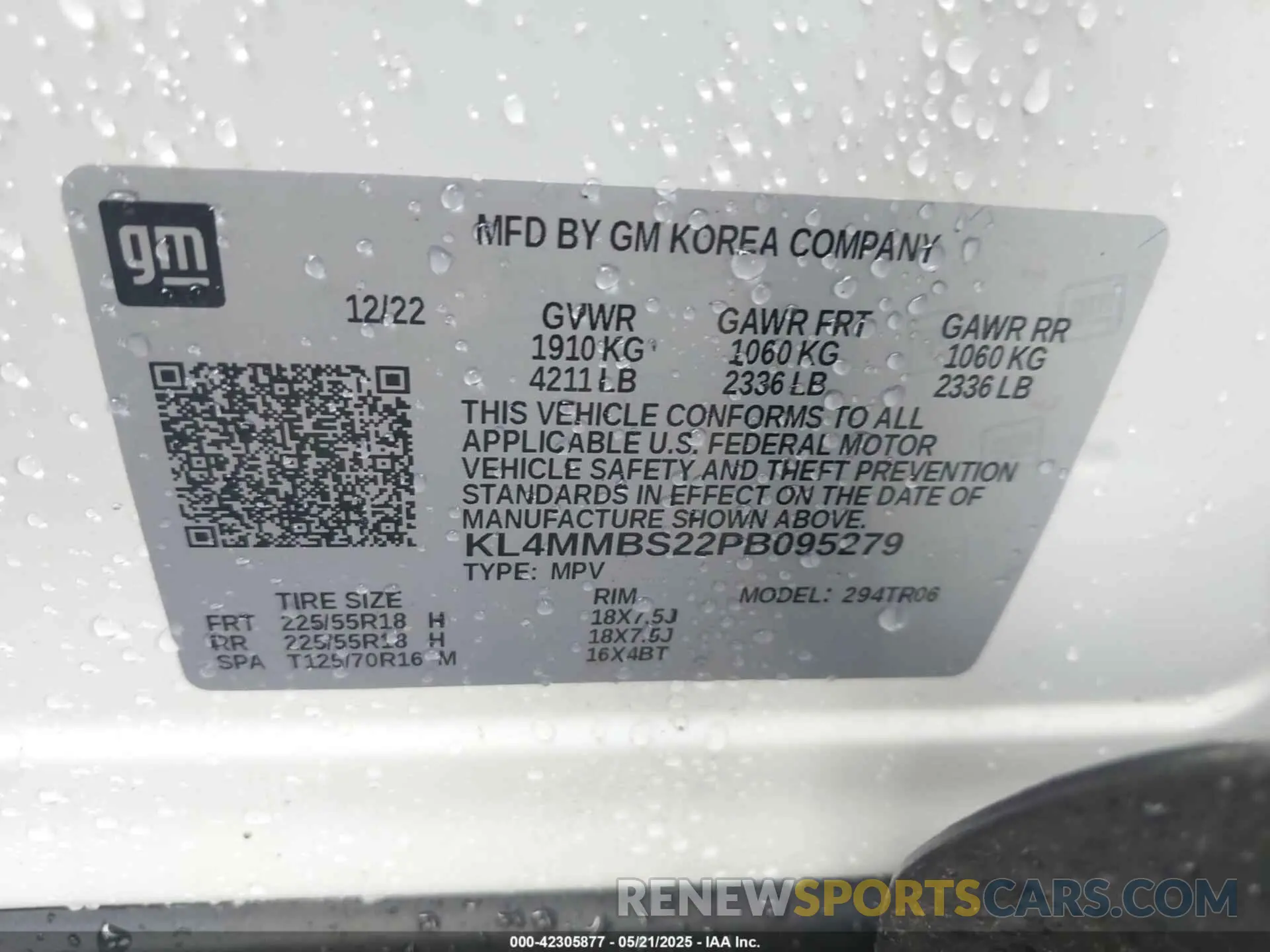 9 Photograph of a damaged car KL4MMBS22PB095279 BUICK ENCORE GX 2023