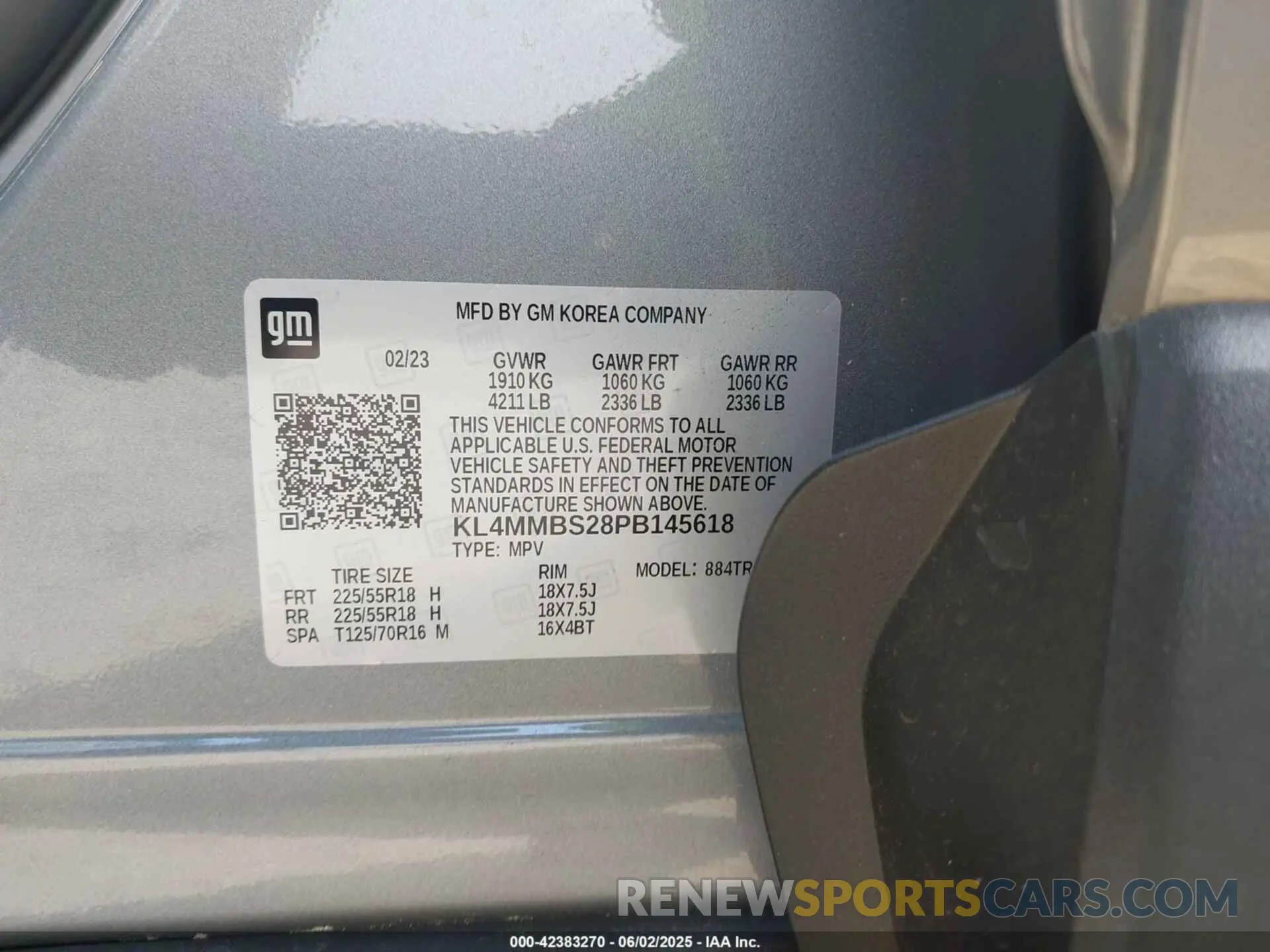 9 Photograph of a damaged car KL4MMBS28PB145618 BUICK ENCORE GX 2023