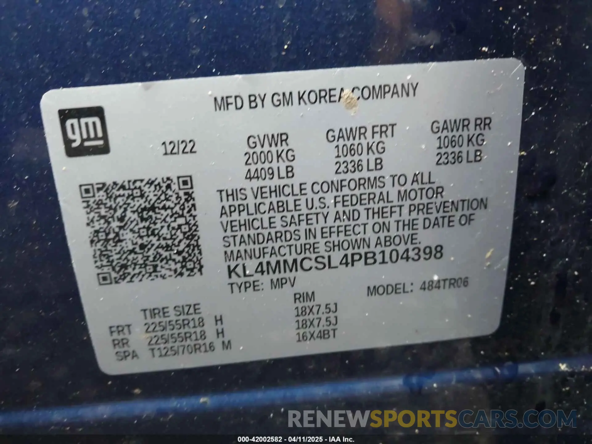 9 Photograph of a damaged car KL4MMCSL4PB104398 BUICK ENCORE GX 2023