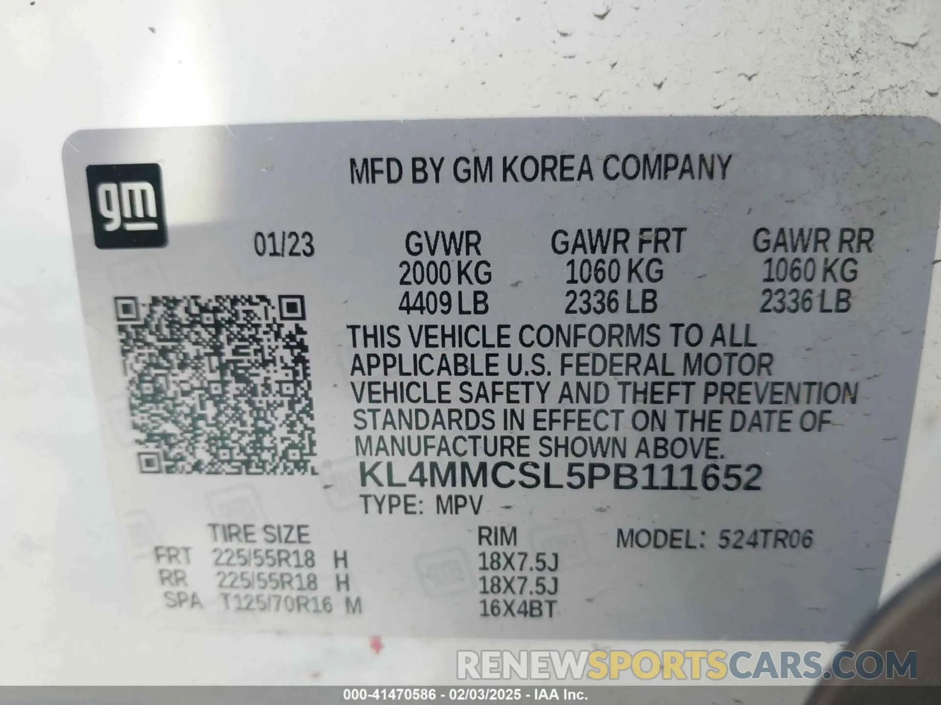 9 Photograph of a damaged car KL4MMCSL5PB111652 BUICK ENCORE GX 2023