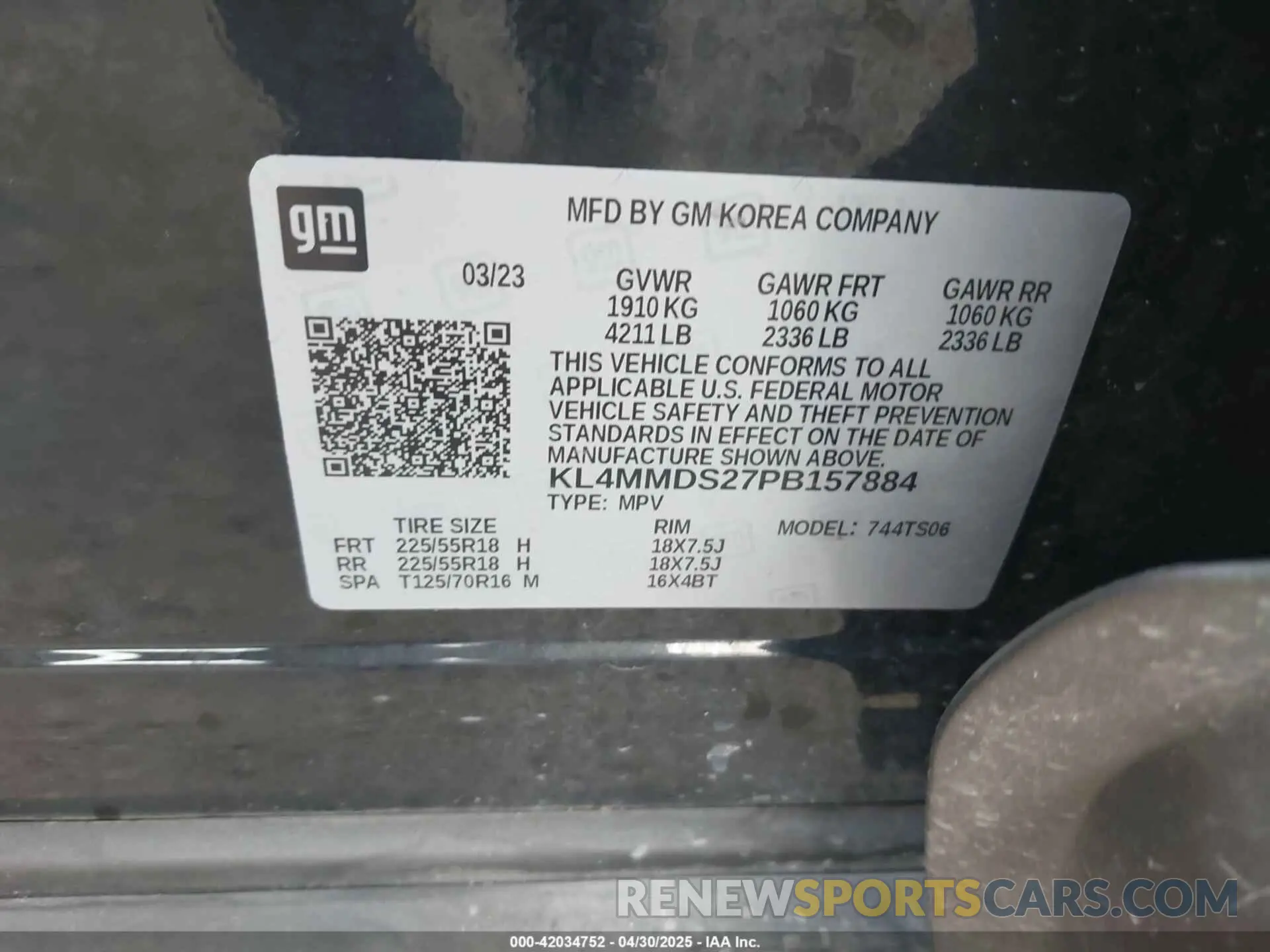9 Photograph of a damaged car KL4MMDS27PB157884 BUICK ENCORE GX 2023