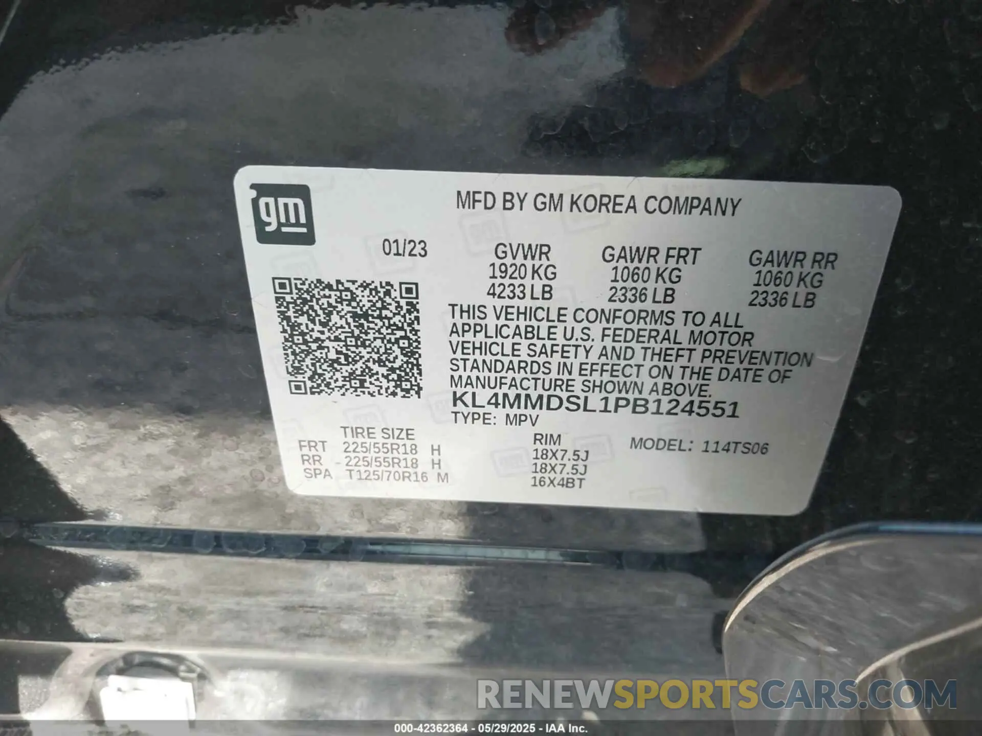 9 Photograph of a damaged car KL4MMDSL1PB124551 BUICK ENCORE GX 2023