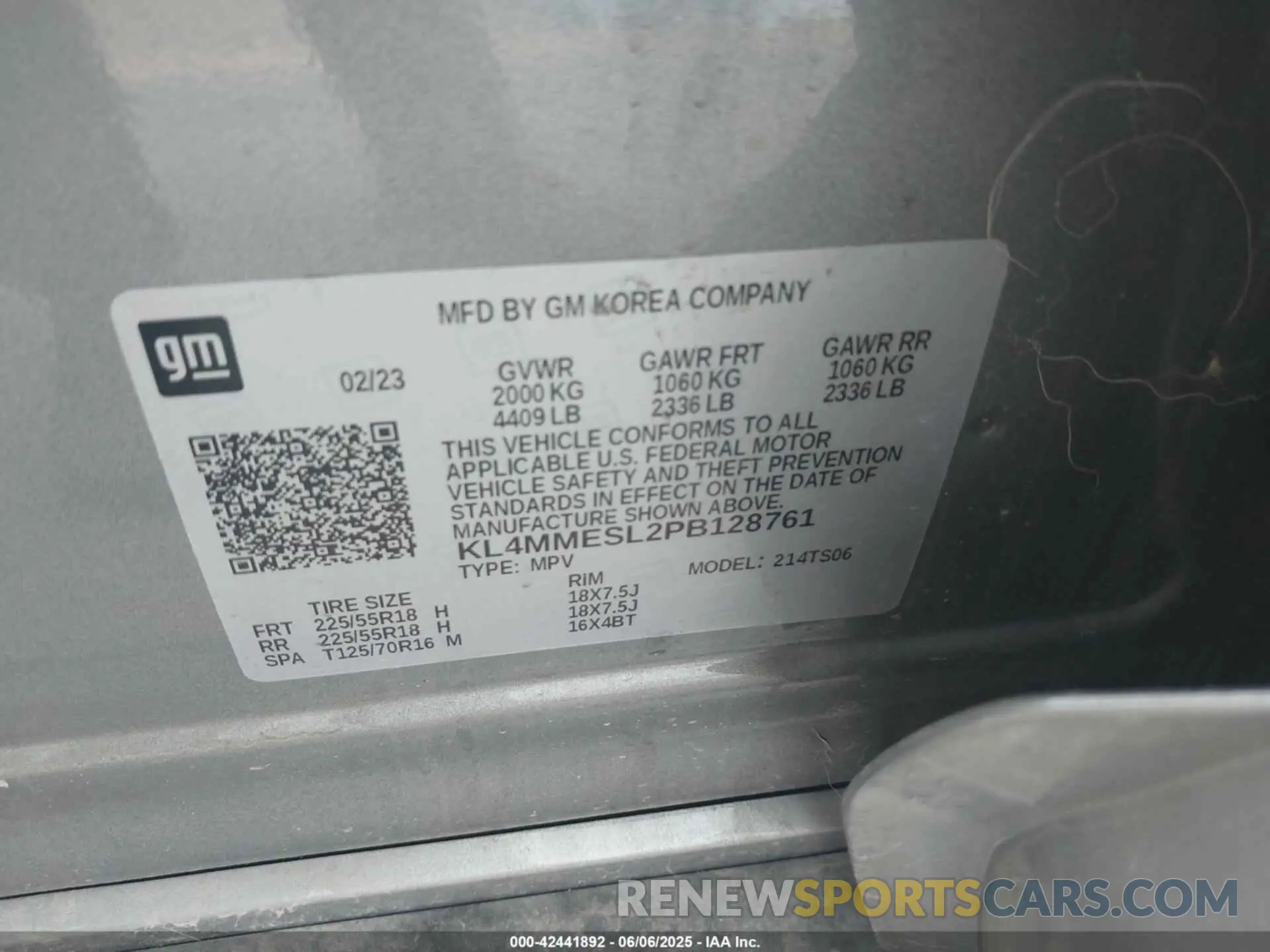 9 Photograph of a damaged car KL4MMESL2PB128761 BUICK ENCORE GX 2023