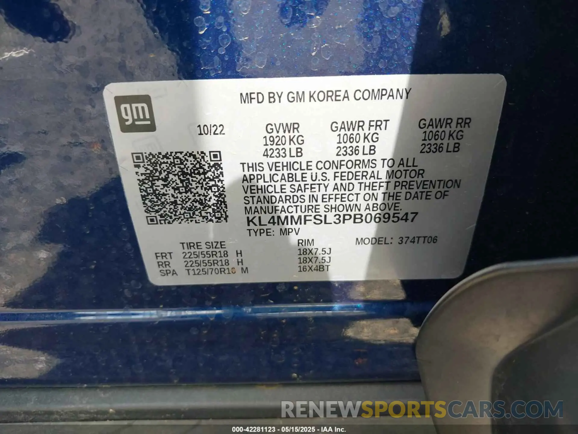 9 Photograph of a damaged car KL4MMFSL3PB069547 BUICK ENCORE GX 2023