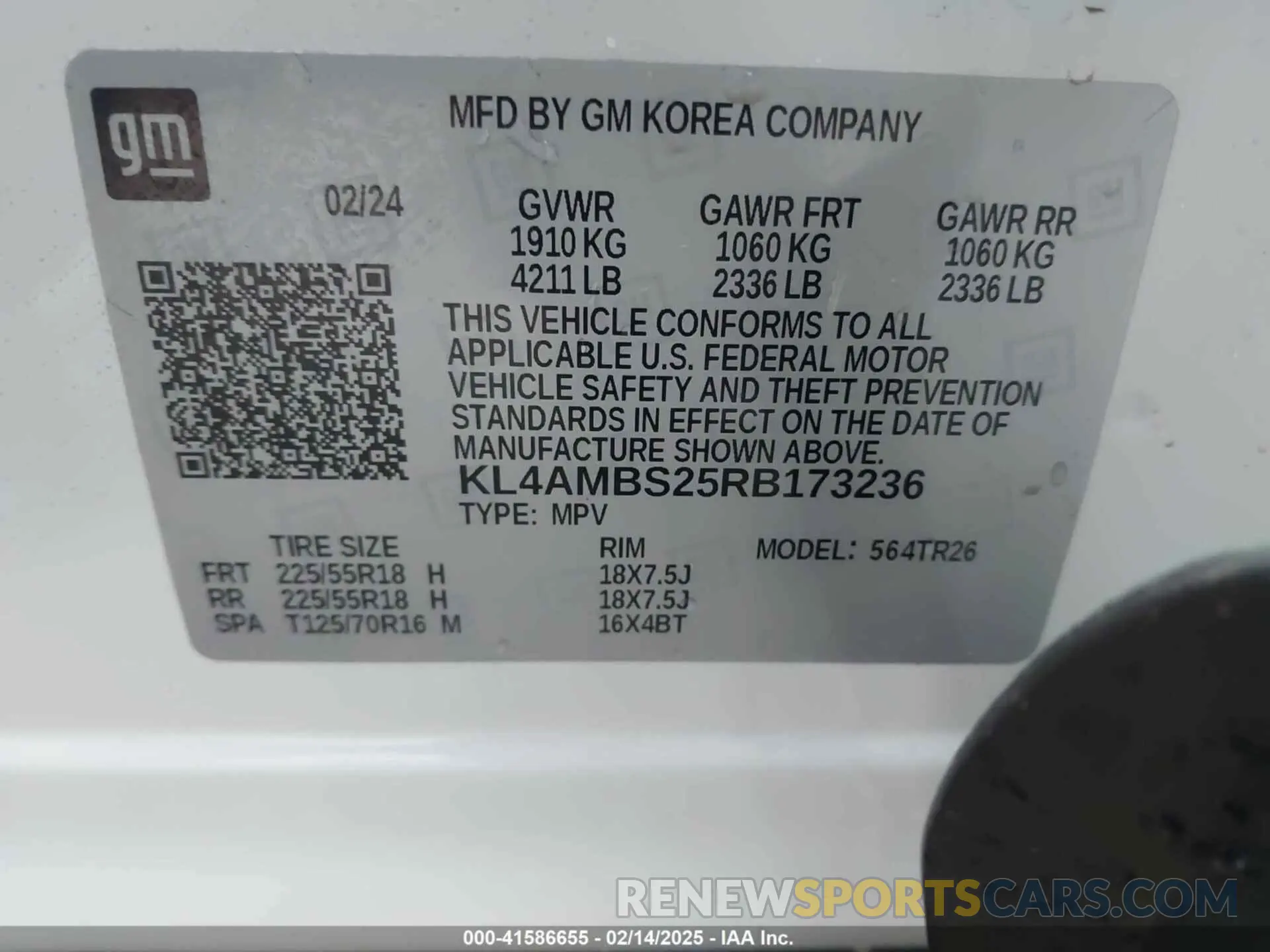 9 Photograph of a damaged car KL4AMBS25RB173236 BUICK ENCORE GX 2024