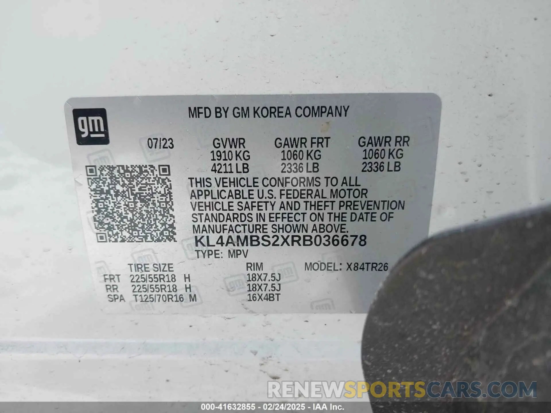 9 Photograph of a damaged car KL4AMBS2XRB036678 BUICK ENCORE GX 2024