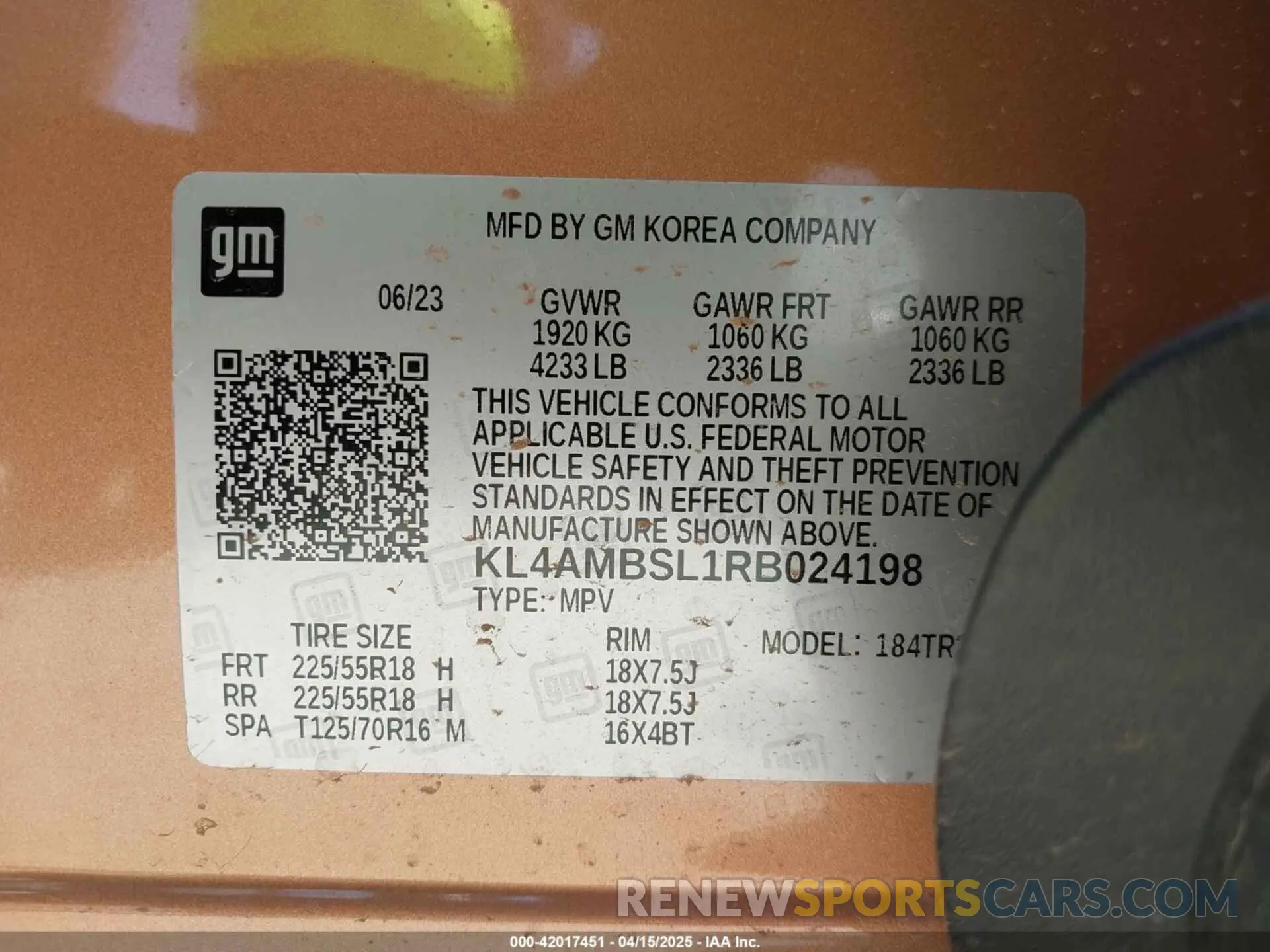 9 Photograph of a damaged car KL4AMBSL1RB024198 BUICK ENCORE GX 2024