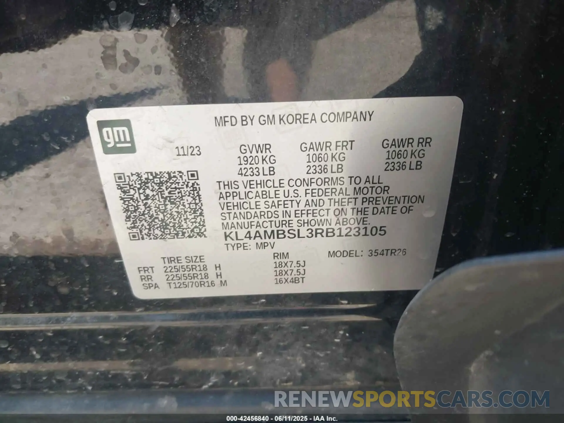 9 Photograph of a damaged car KL4AMBSL3RB123105 BUICK ENCORE GX 2024
