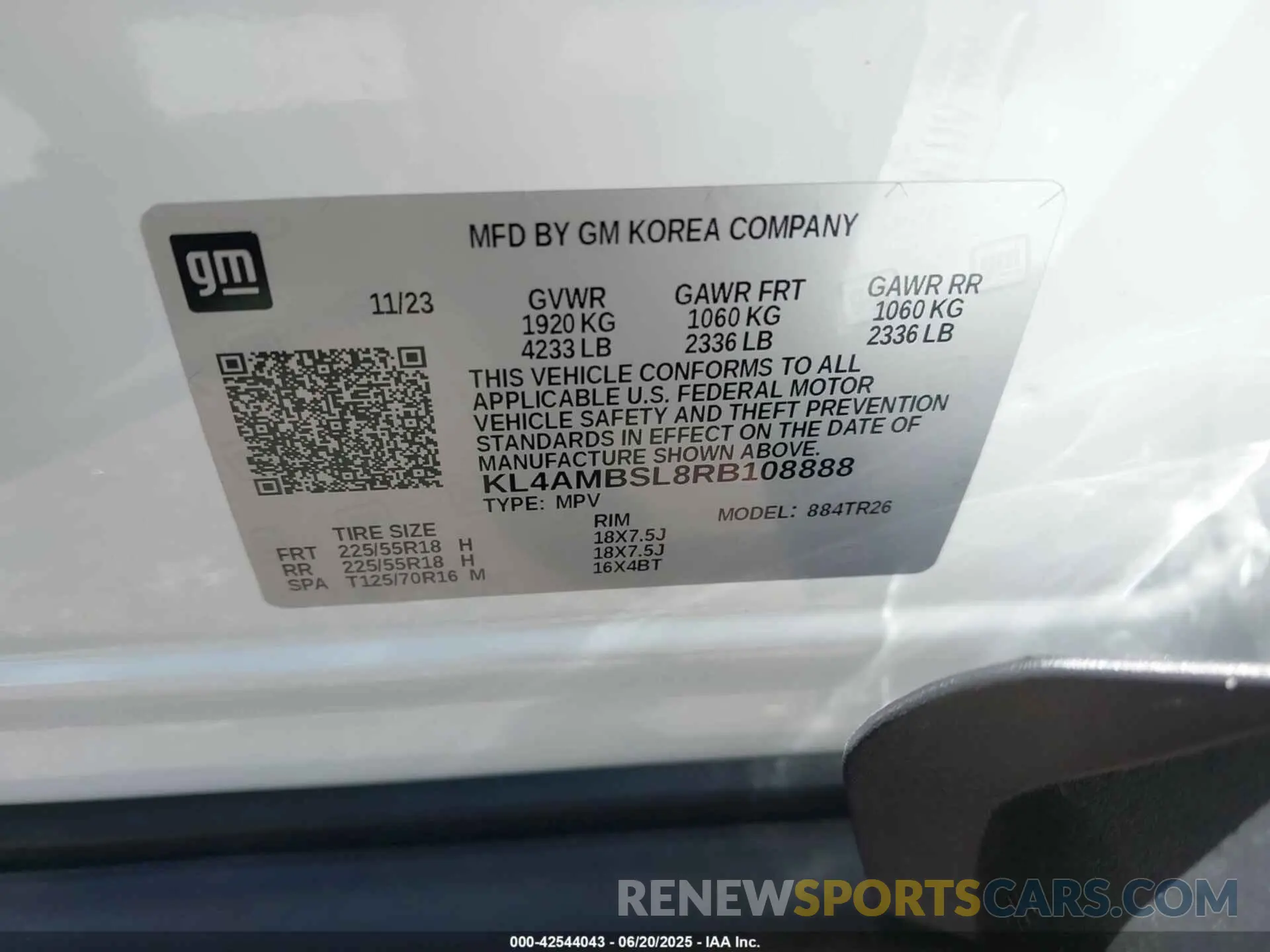 9 Photograph of a damaged car KL4AMBSL8RB108888 BUICK ENCORE GX 2024