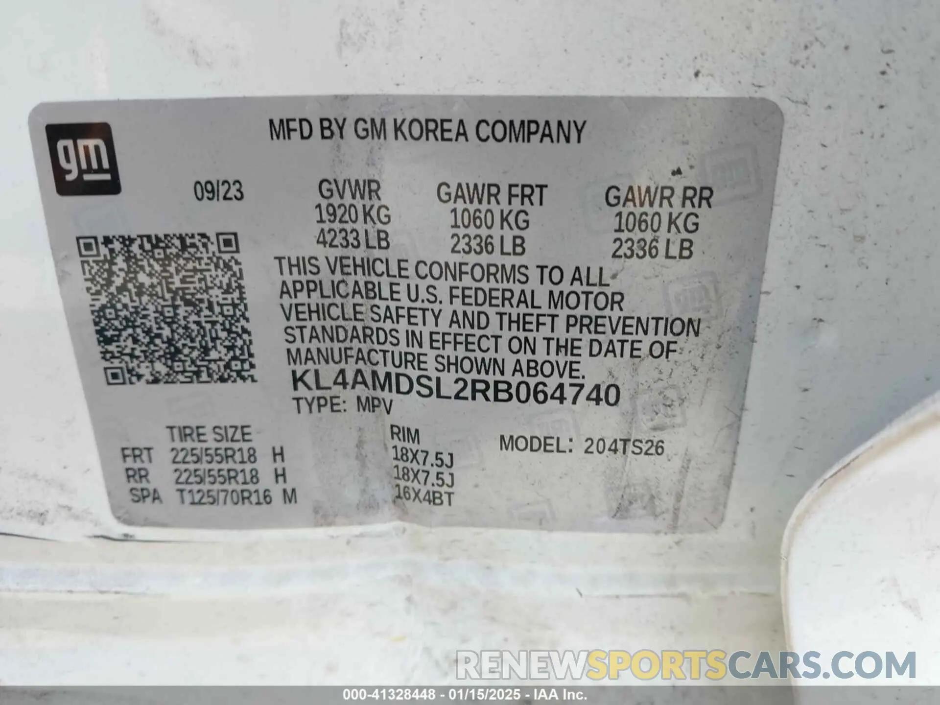9 Photograph of a damaged car KL4AMDSL2RB064740 BUICK ENCORE GX 2024
