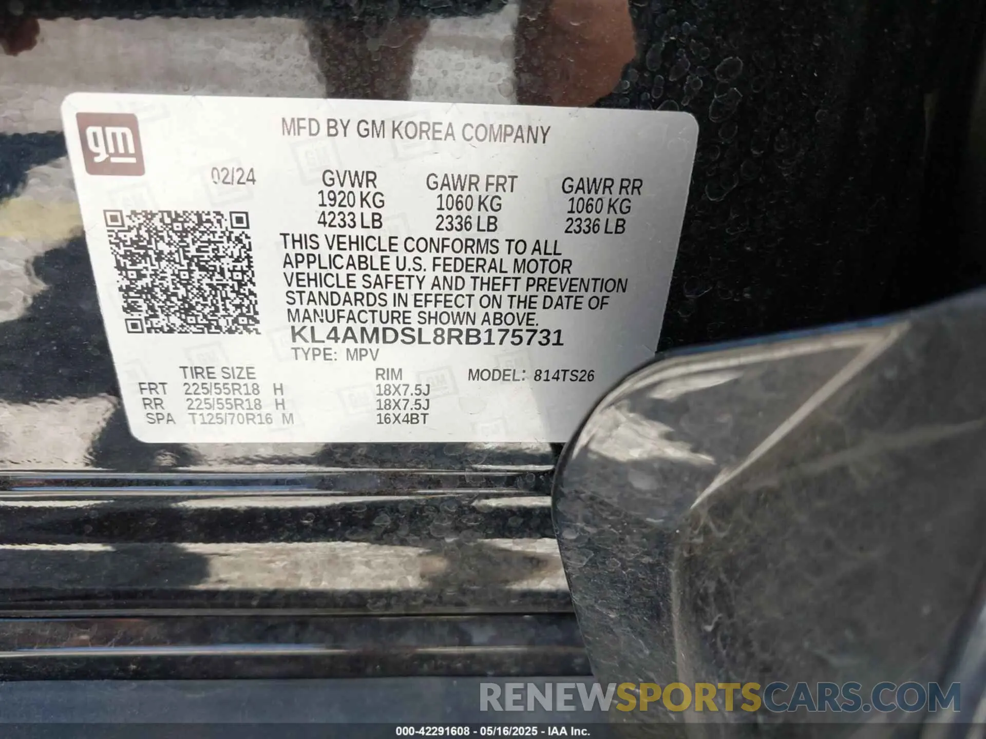 9 Photograph of a damaged car KL4AMDSL8RB175731 BUICK ENCORE GX 2024