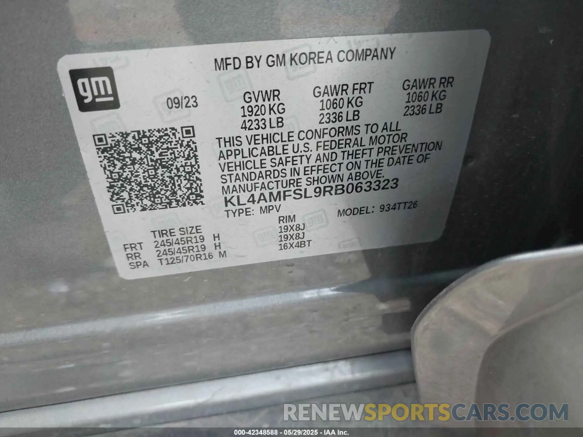 9 Photograph of a damaged car KL4AMFSL9RB063323 BUICK ENCORE GX 2024