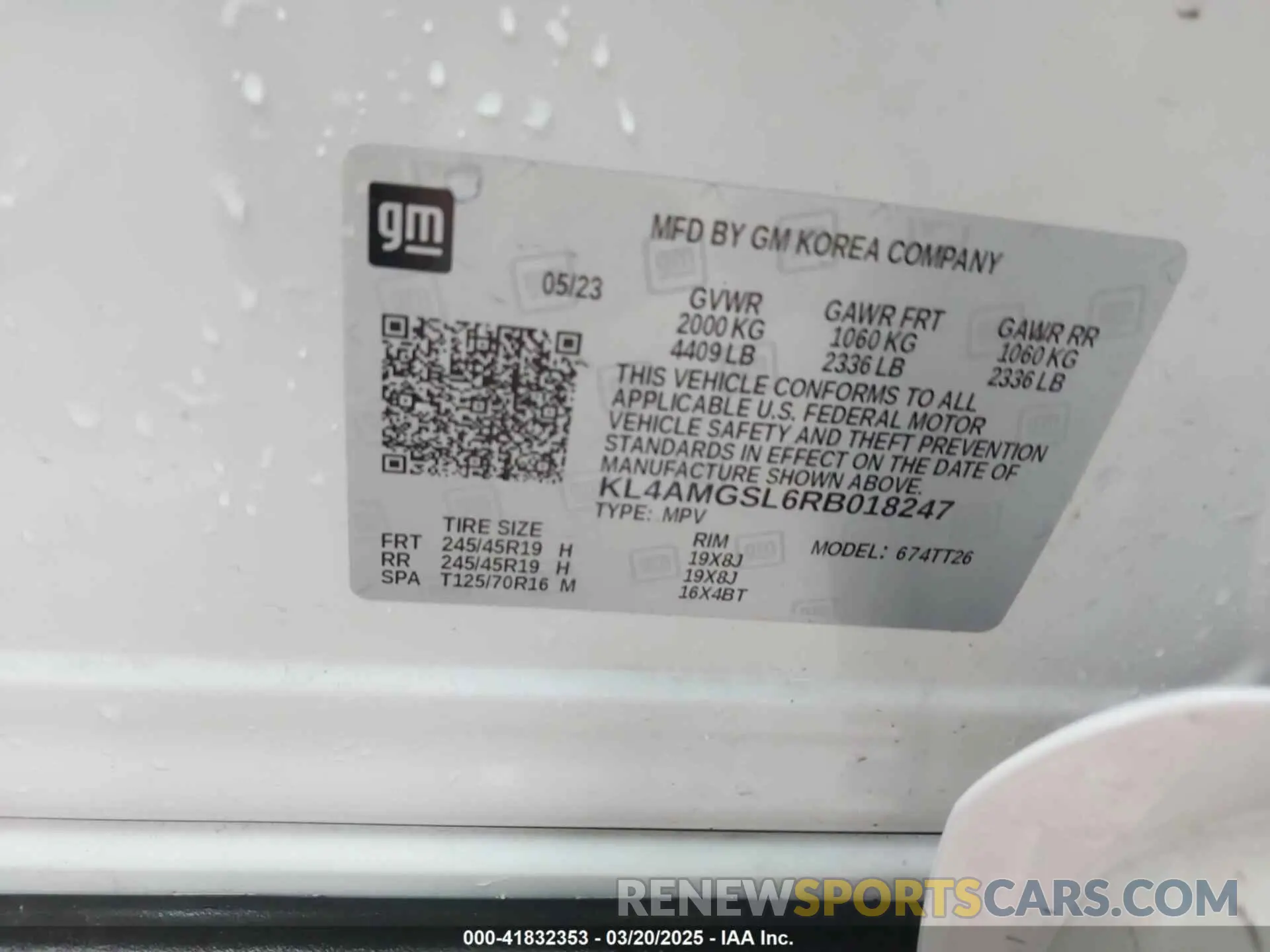 9 Photograph of a damaged car KL4AMGSL6RB018247 BUICK ENCORE GX 2024