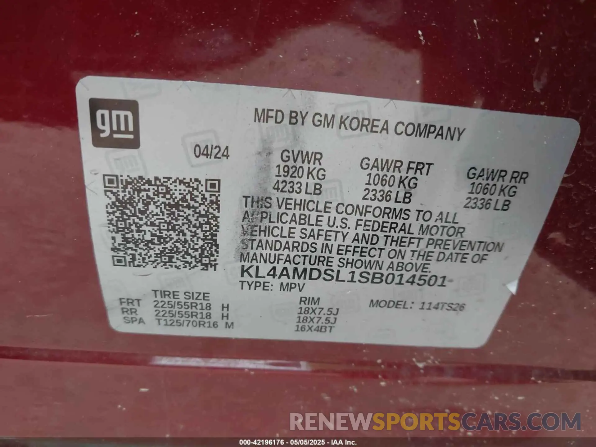 9 Photograph of a damaged car KL4AMDSL1SB014501 BUICK ENCORE GX 2025