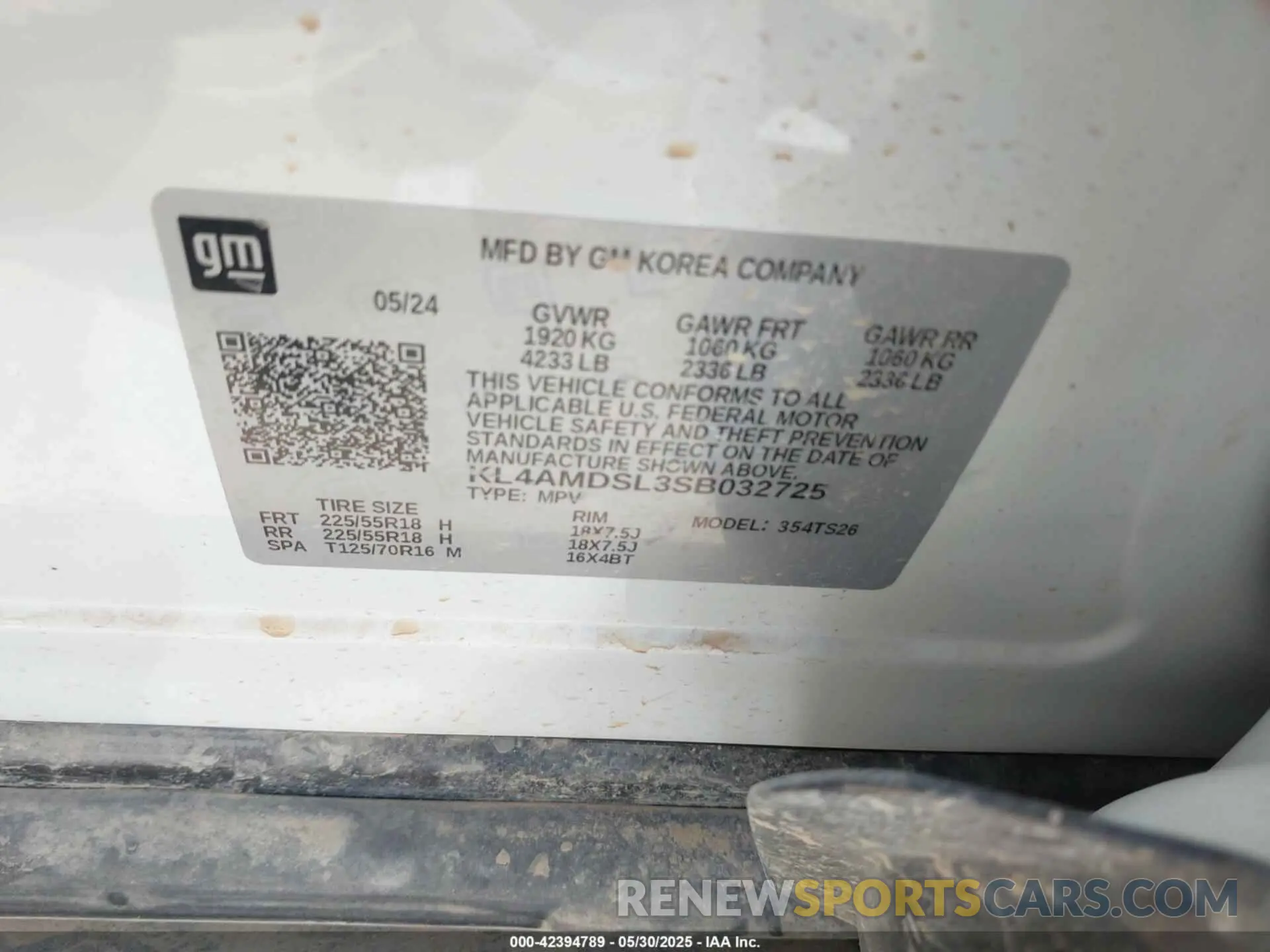 9 Photograph of a damaged car KL4AMDSL3SB032725 BUICK ENCORE GX 2025