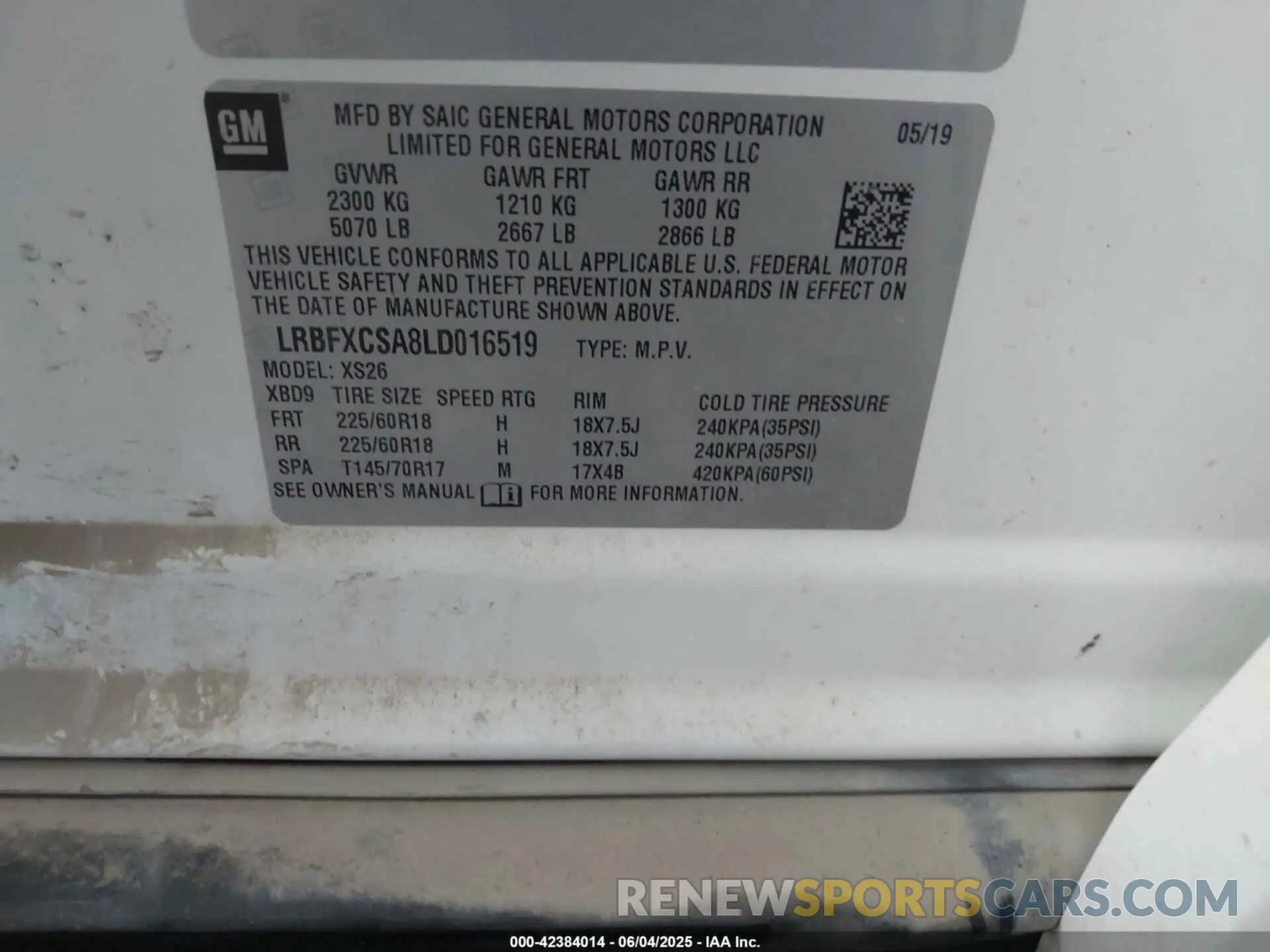 9 Photograph of a damaged car LRBFXCSA8LD016519 BUICK ENVISION 2020