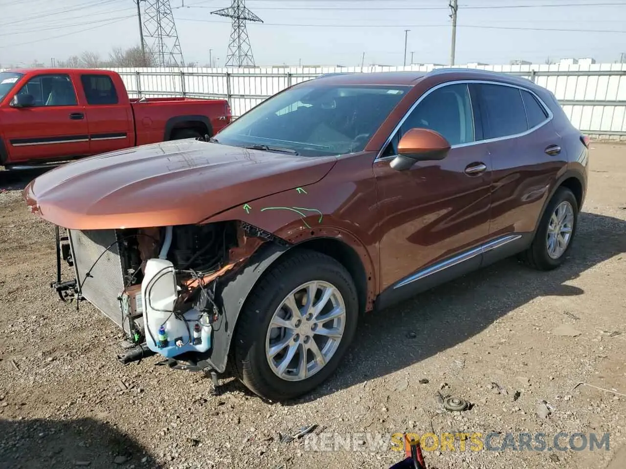 1 Photograph of a damaged car LRBFZMR47MD086370 BUICK ENVISION 2021