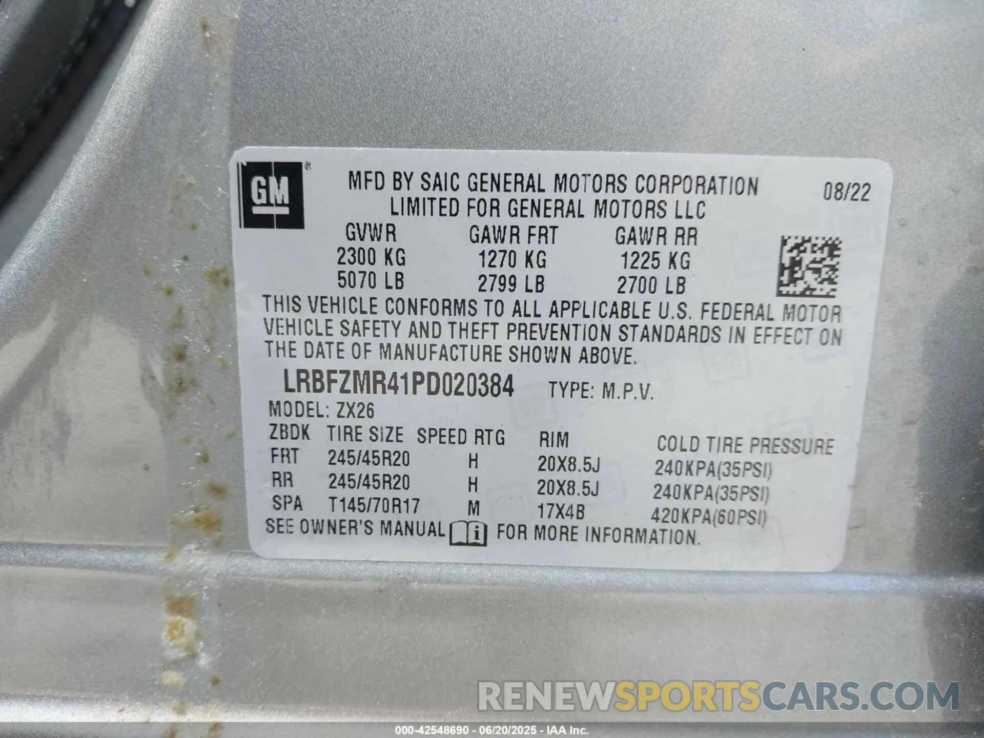 9 Photograph of a damaged car LRBFZMR41PD020384 BUICK ENVISION 2023