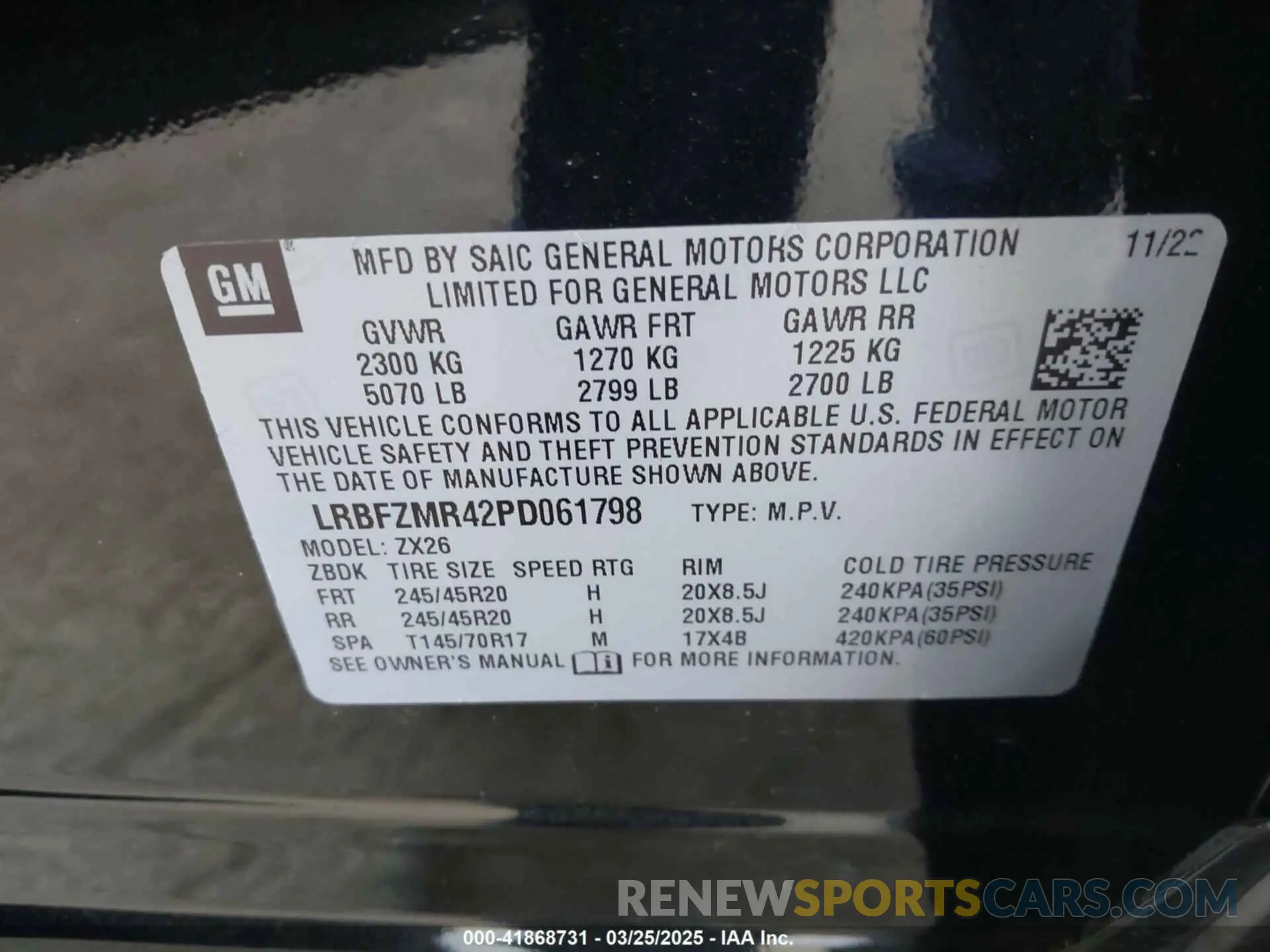9 Photograph of a damaged car LRBFZMR42PD061798 BUICK ENVISION 2023