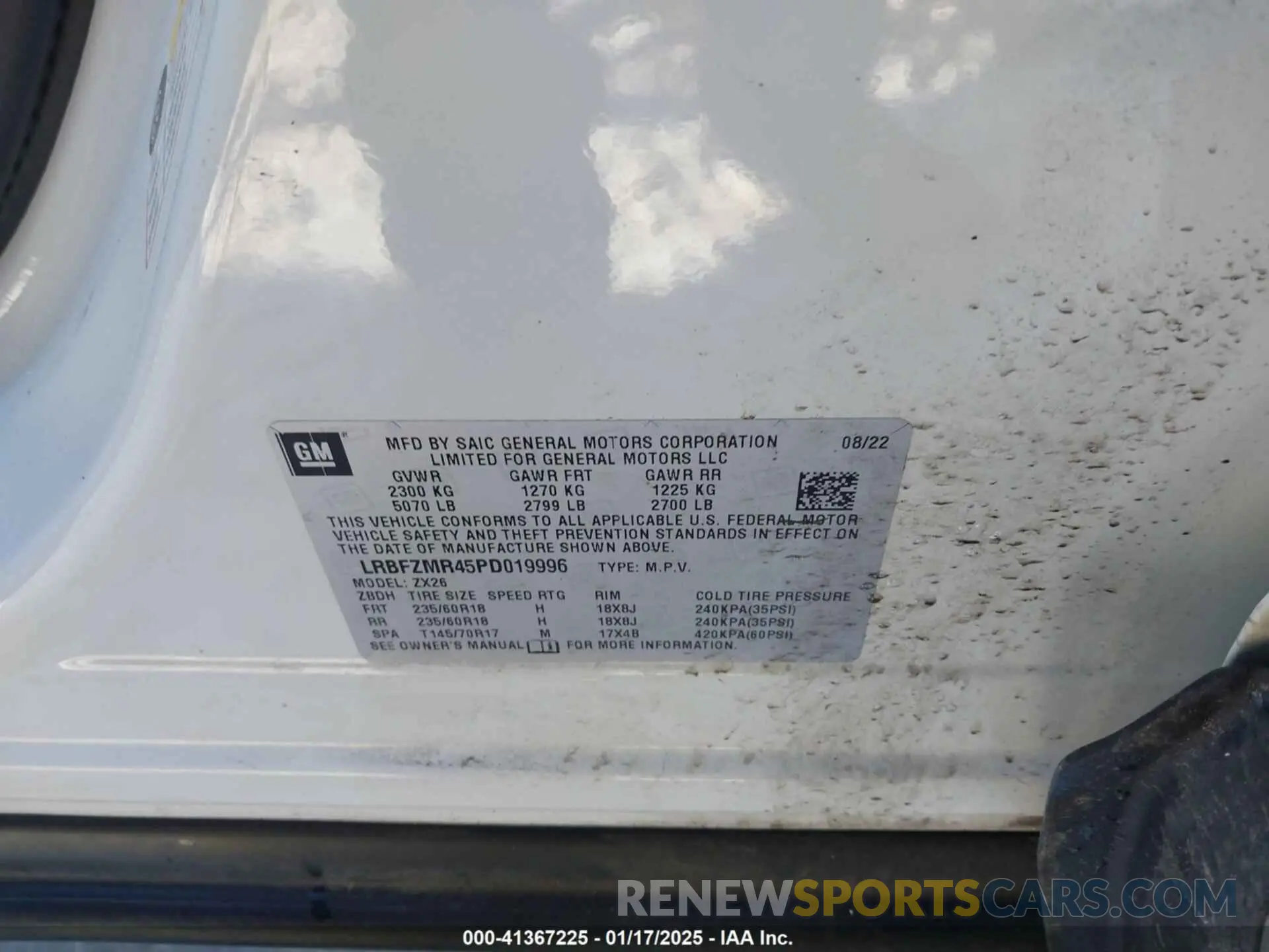 9 Photograph of a damaged car LRBFZMR45PD019996 BUICK ENVISION 2023