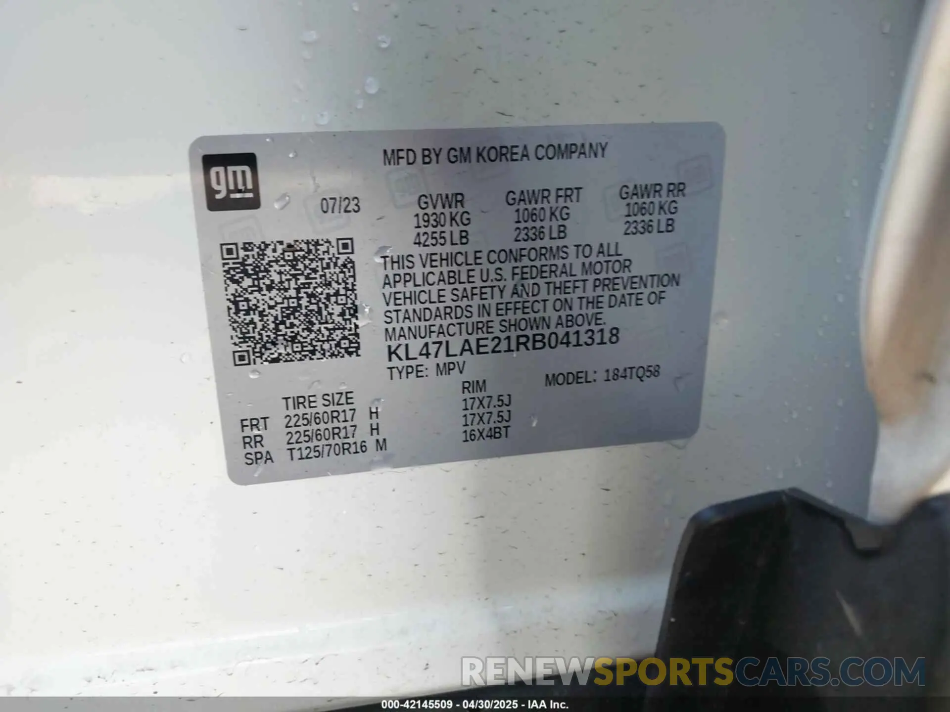 9 Photograph of a damaged car KL47LAE21RB041318 BUICK ENVISTA 2024