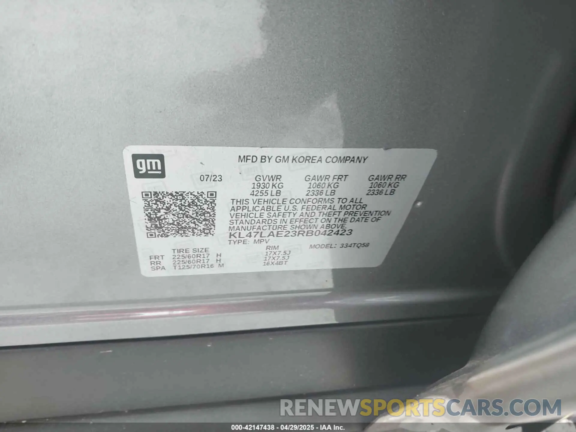 9 Photograph of a damaged car KL47LAE23RB042423 BUICK ENVISTA 2024