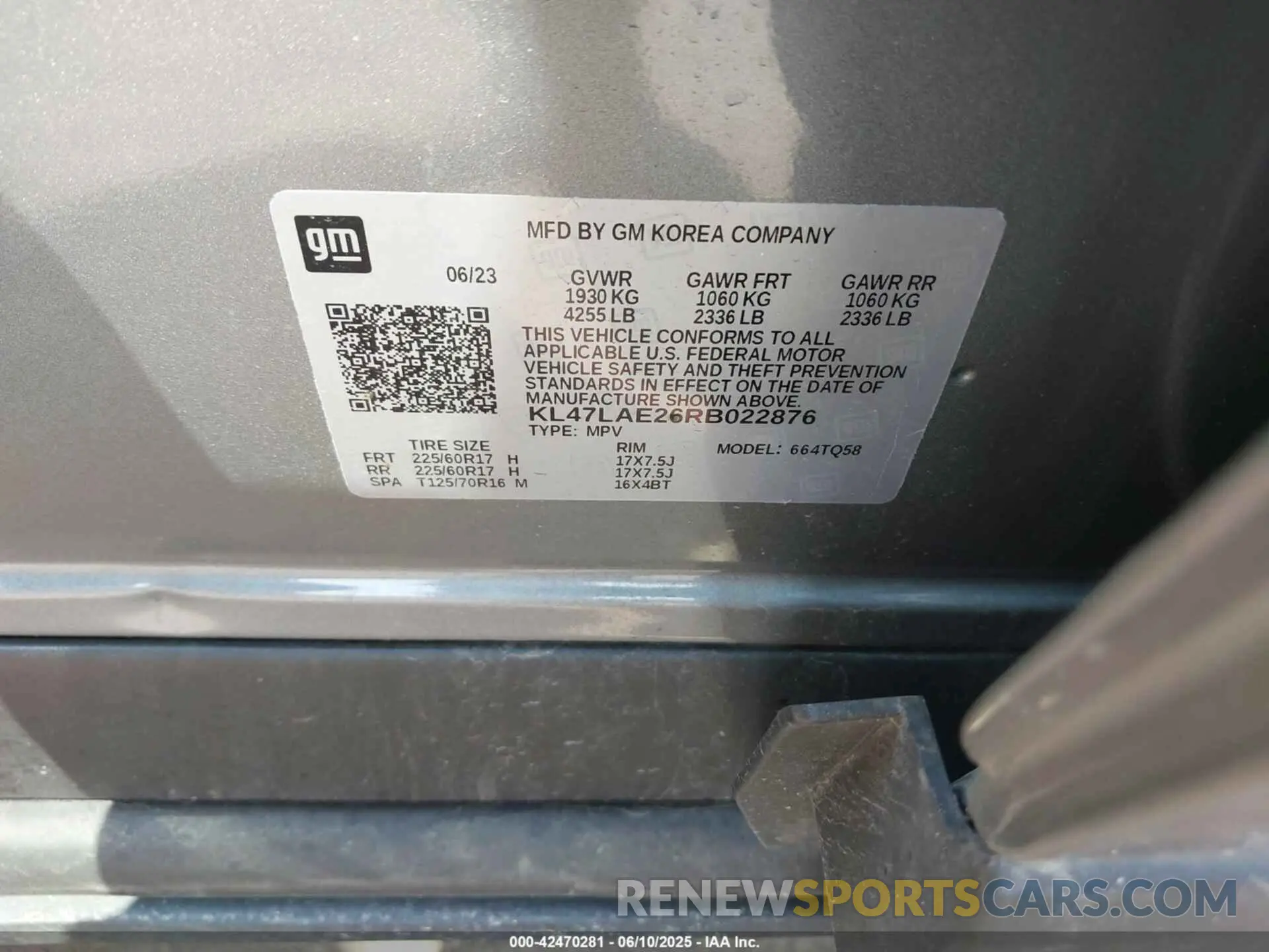 9 Photograph of a damaged car KL47LAE26RB022876 BUICK ENVISTA 2024