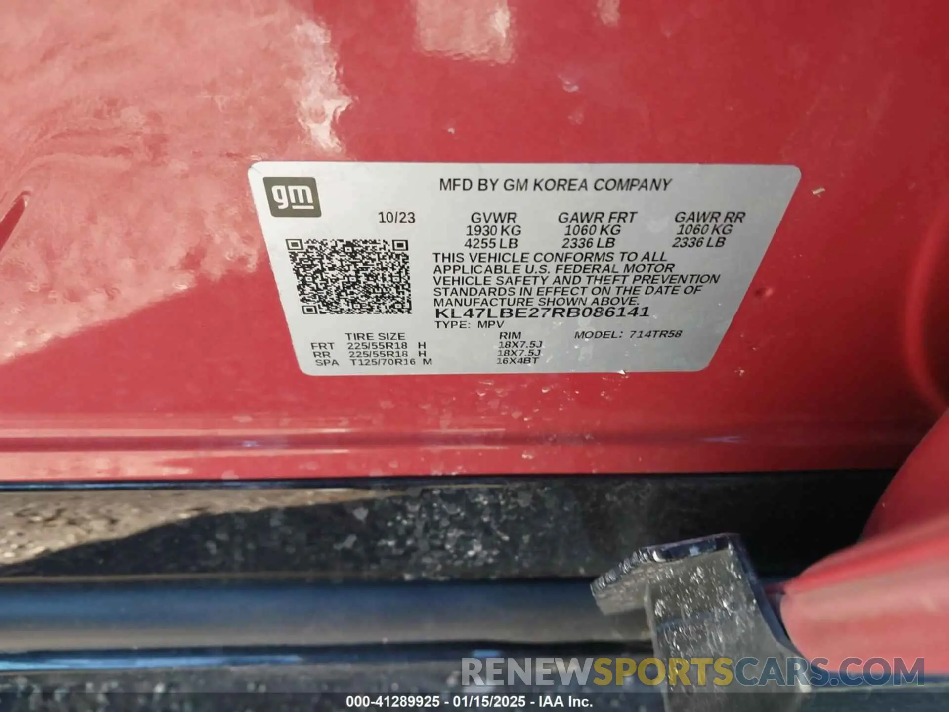 9 Photograph of a damaged car KL47LBE27RB086141 BUICK ENVISTA 2024