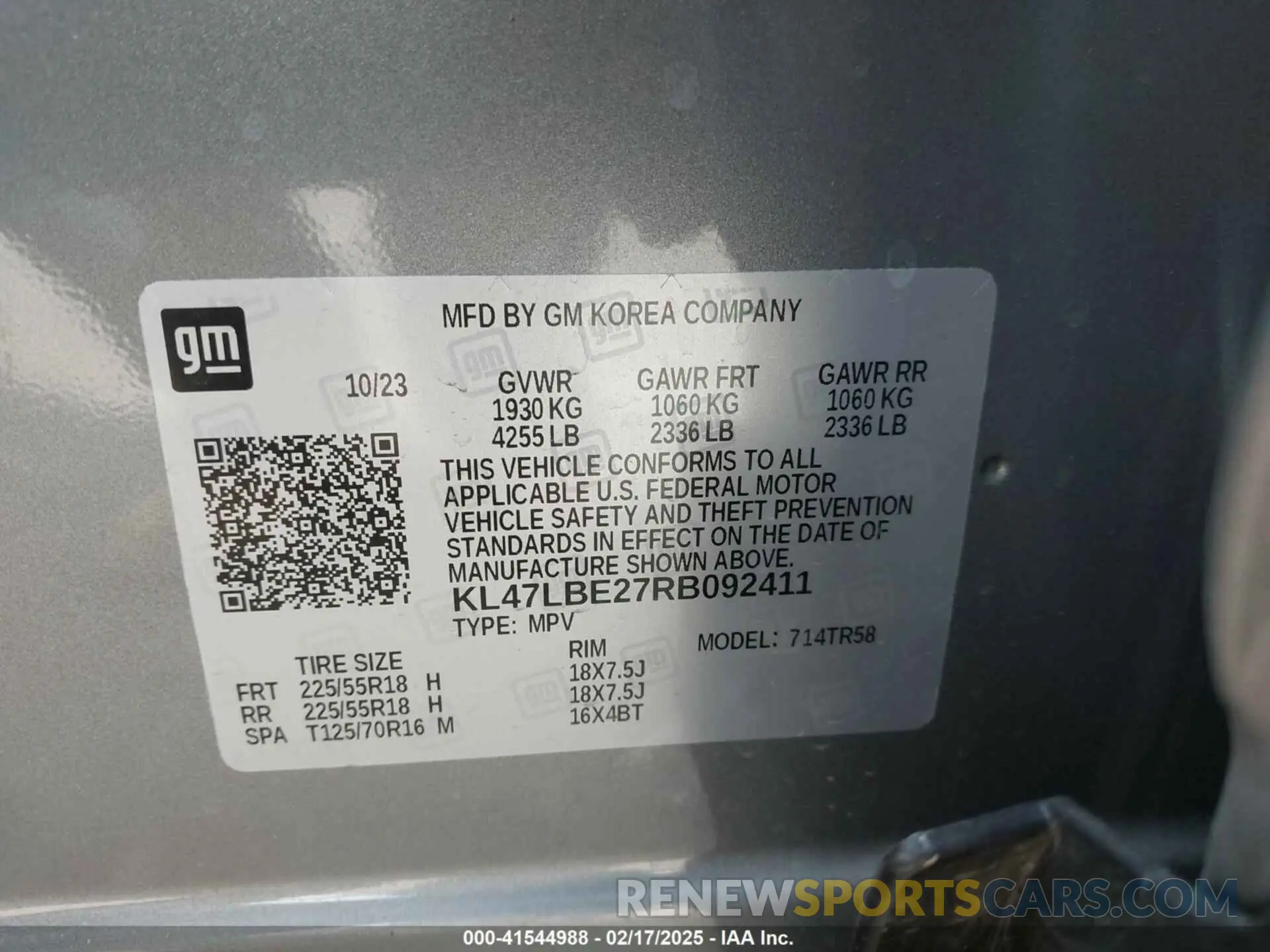9 Photograph of a damaged car KL47LBE27RB092411 BUICK ENVISTA 2024