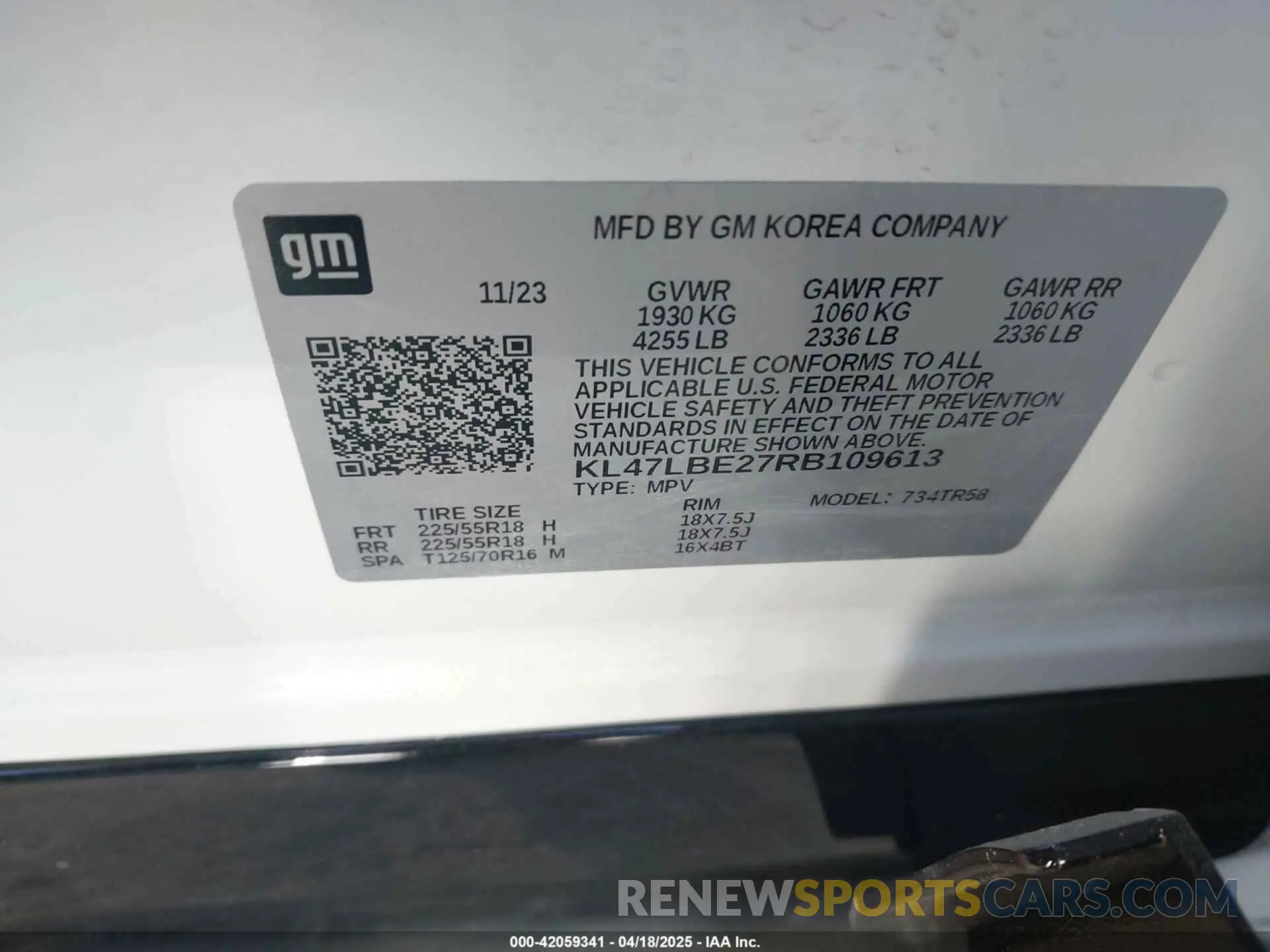 9 Photograph of a damaged car KL47LBE27RB109613 BUICK ENVISTA 2024