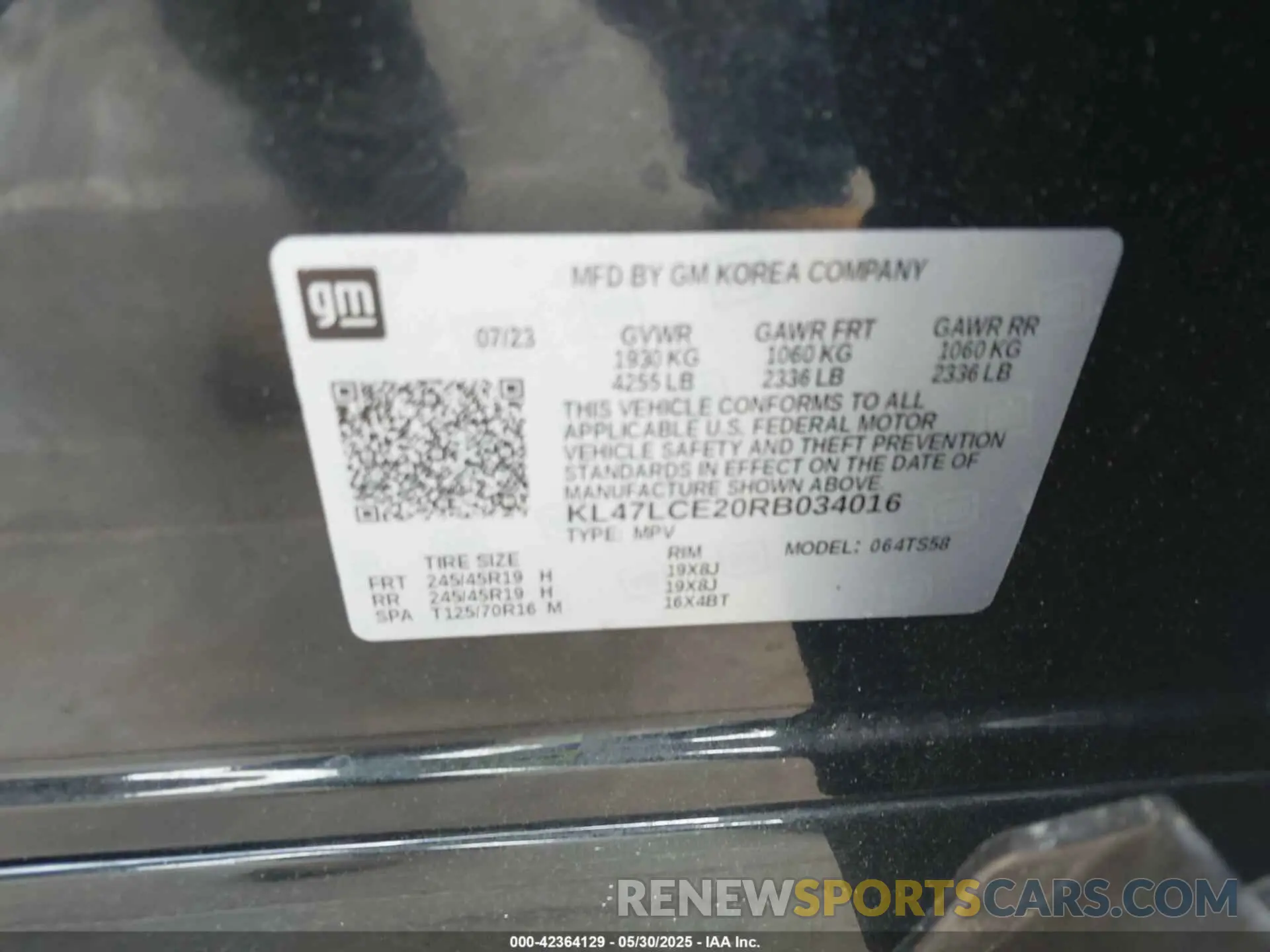 9 Photograph of a damaged car KL47LCE20RB034016 BUICK ENVISTA 2024