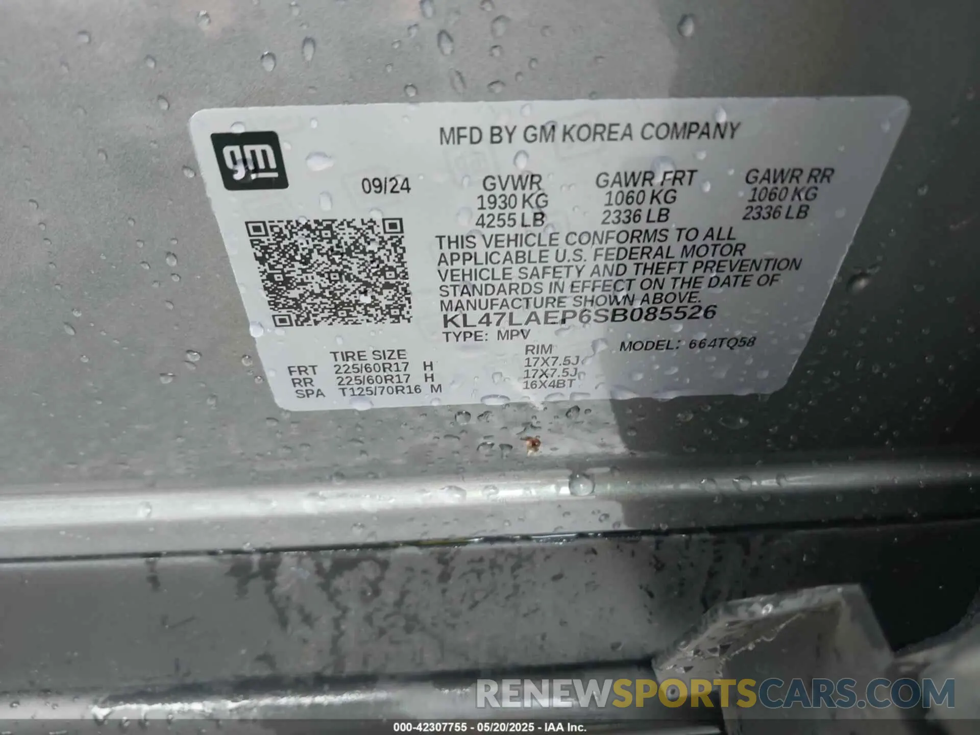 9 Photograph of a damaged car KL47LAEP6SB085526 BUICK ENVISTA 2025
