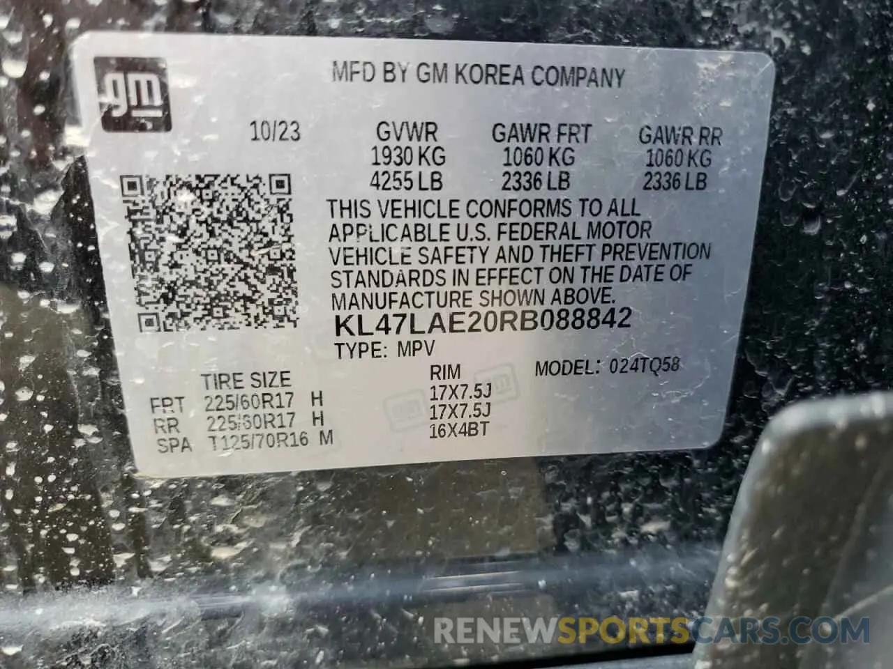 14 Photograph of a damaged car KL47LAE20RB088842 BUICK ENVISTA PR 2024