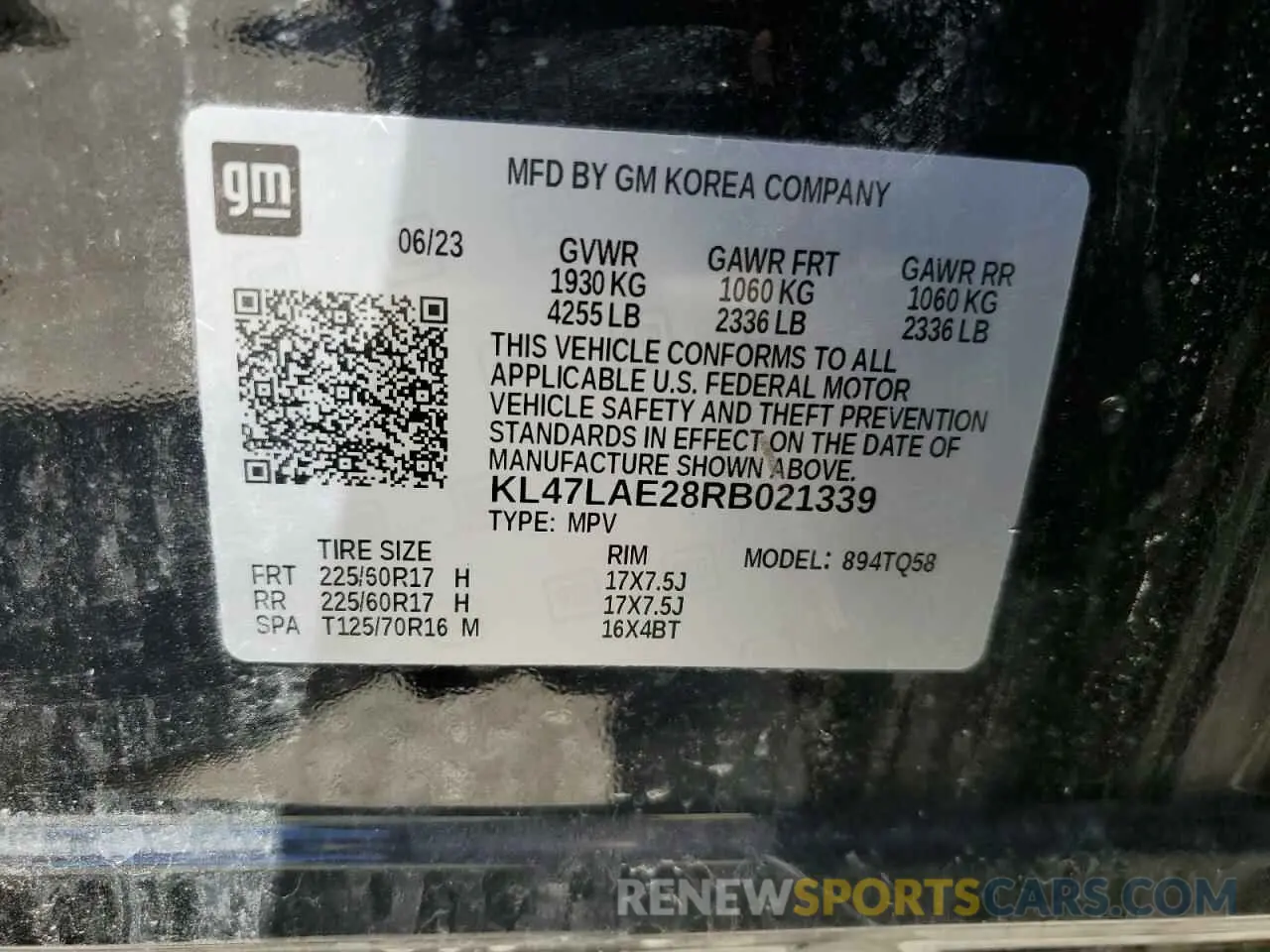 12 Photograph of a damaged car KL47LAE28RB021339 BUICK ENVISTA PR 2024