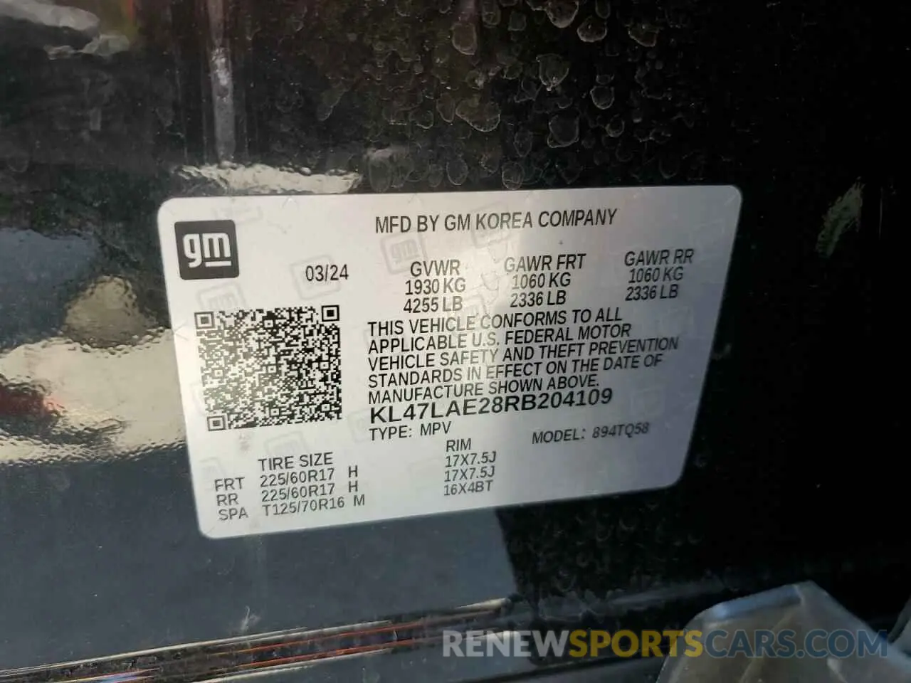 13 Photograph of a damaged car KL47LAE28RB204109 BUICK ENVISTA PR 2024