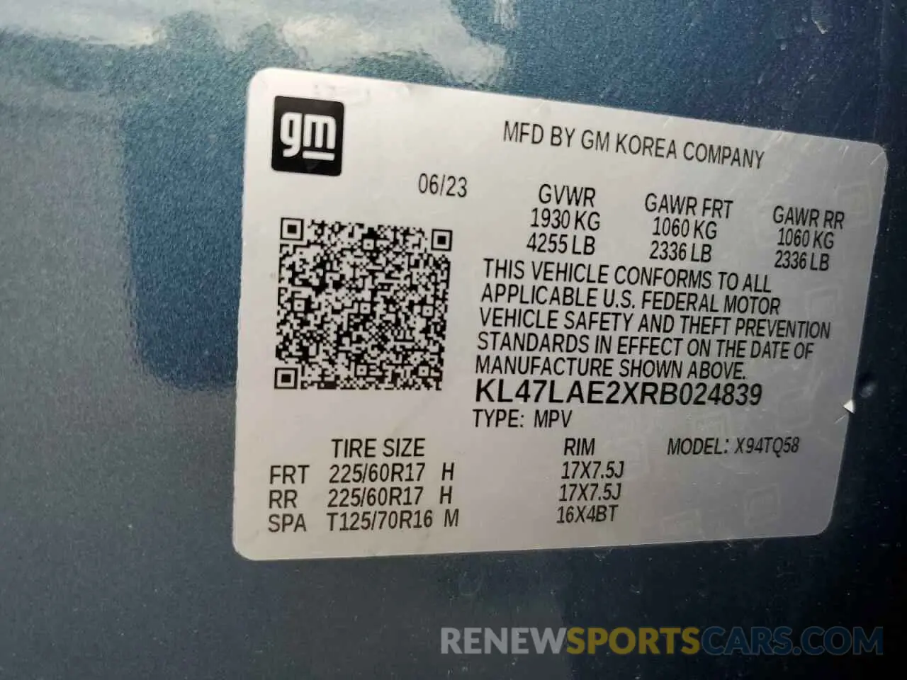 13 Photograph of a damaged car KL47LAE2XRB024839 BUICK ENVISTA PR 2024