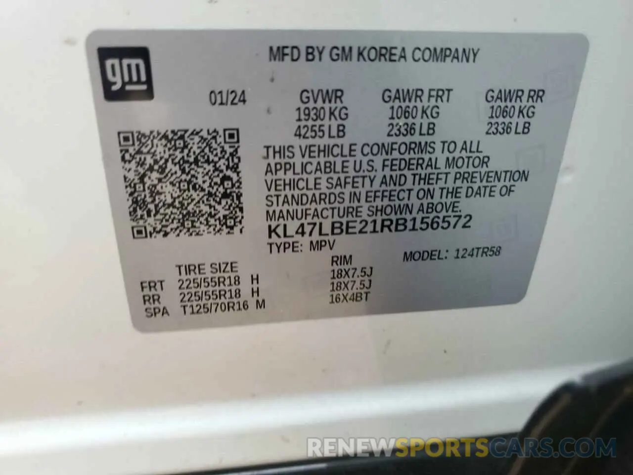 15 Photograph of a damaged car KL47LBE21RB156572 BUICK ENVISTA SP 2024