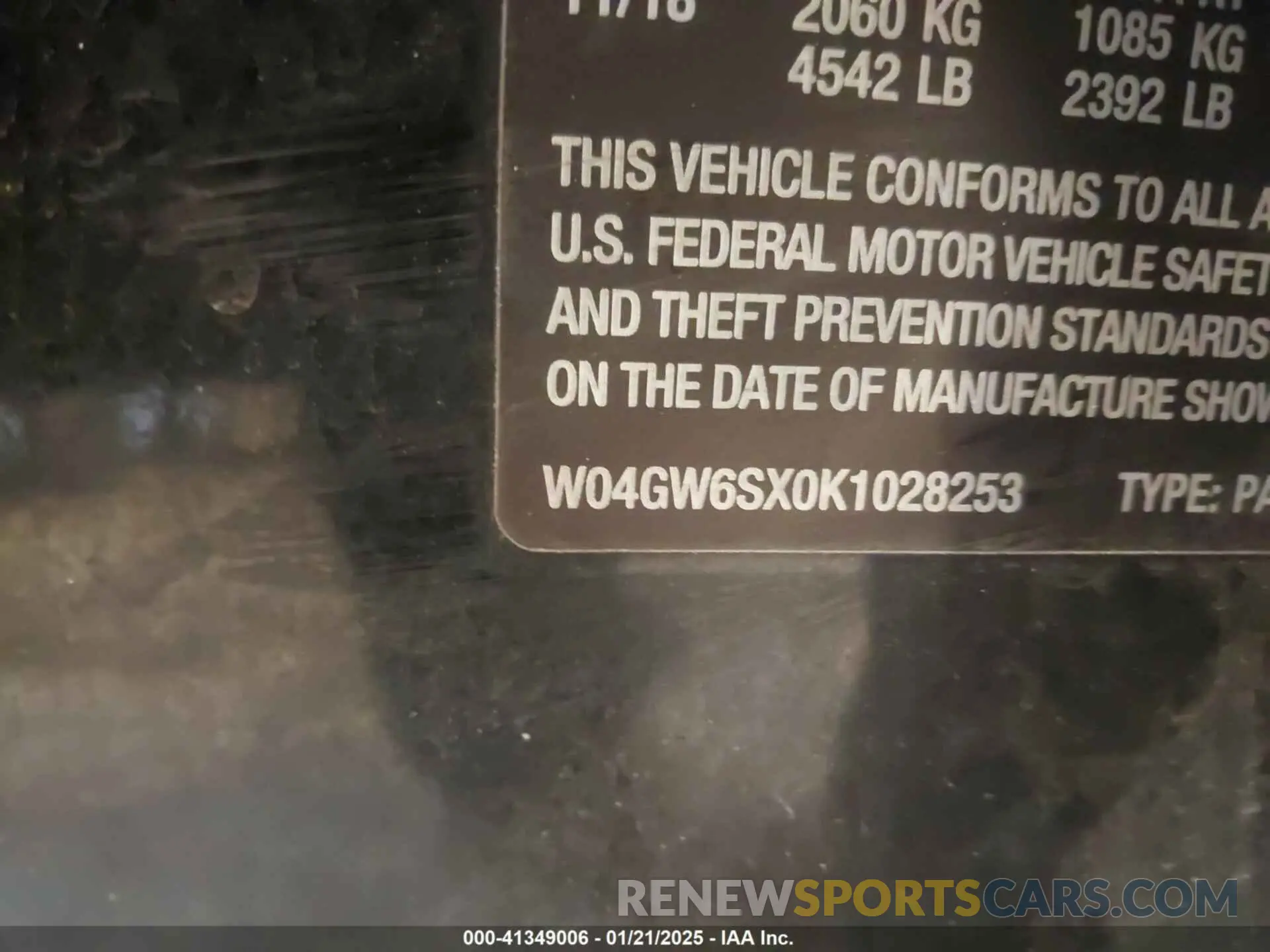 9 Photograph of a damaged car W04GW6SX0K1028253 BUICK REGAL SPORTBACK 2019
